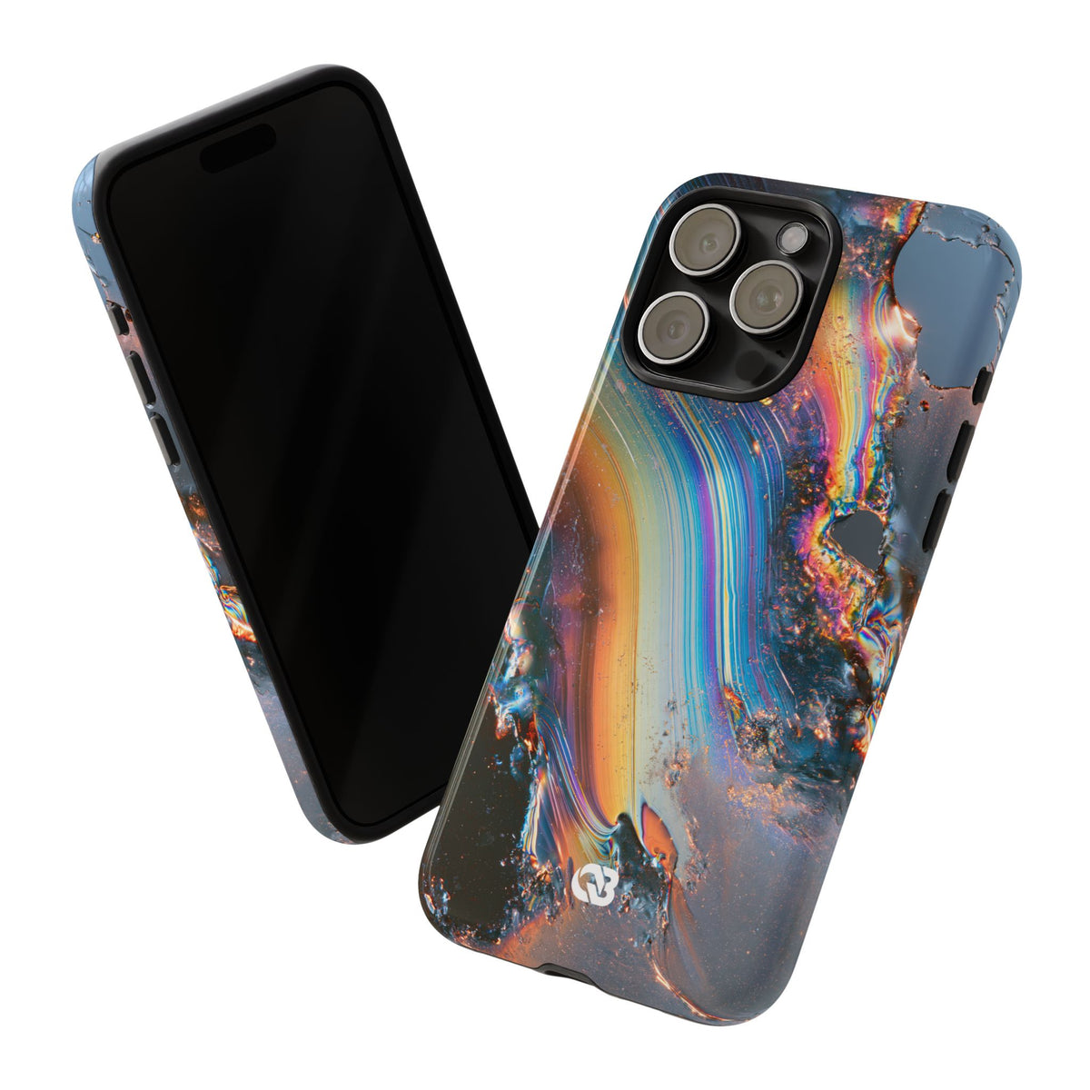 Prismatic Aura Flow · Tough Phone Case for iPhone · Blue