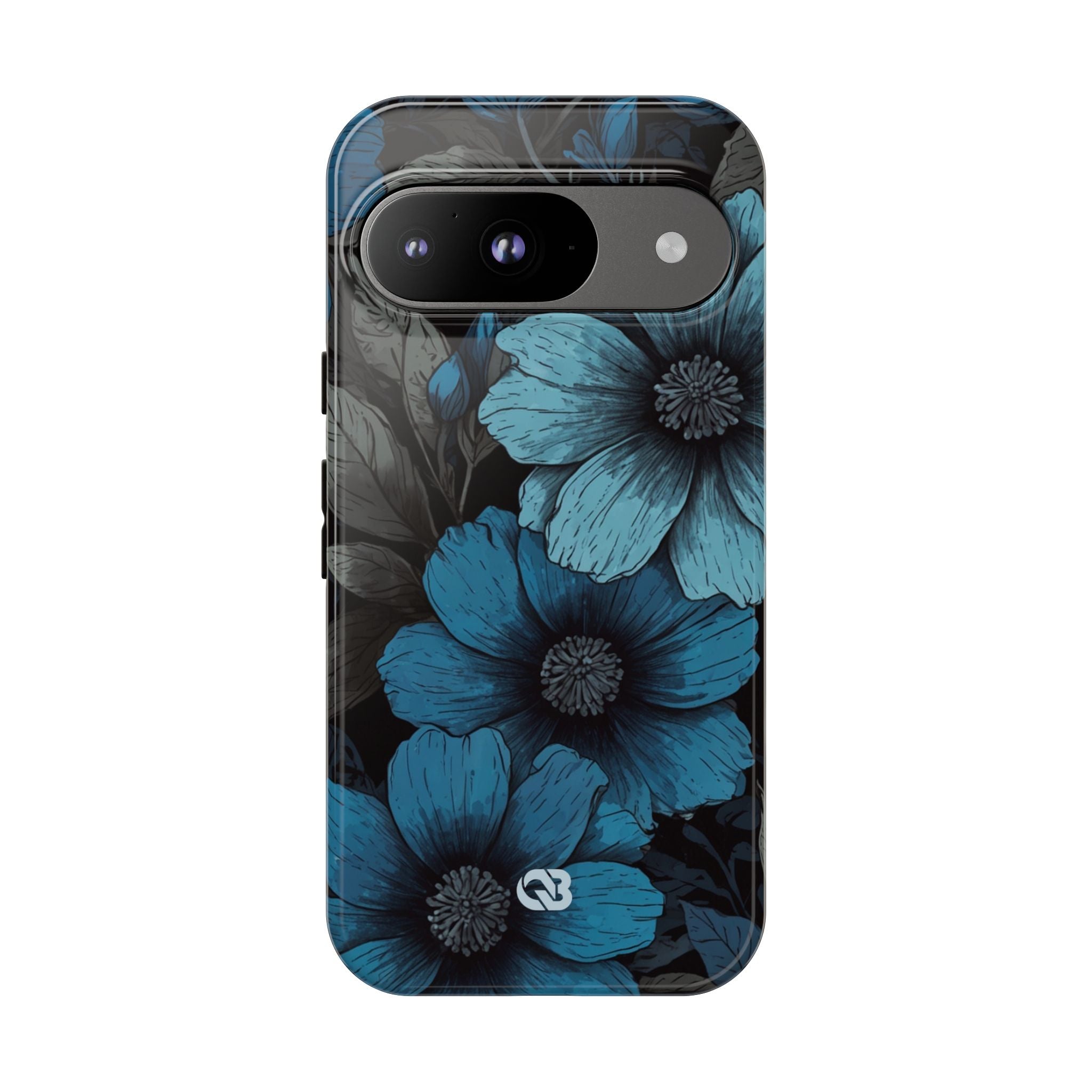 Obsidian Blue Petals · Tough Phone Case for Google Pixel