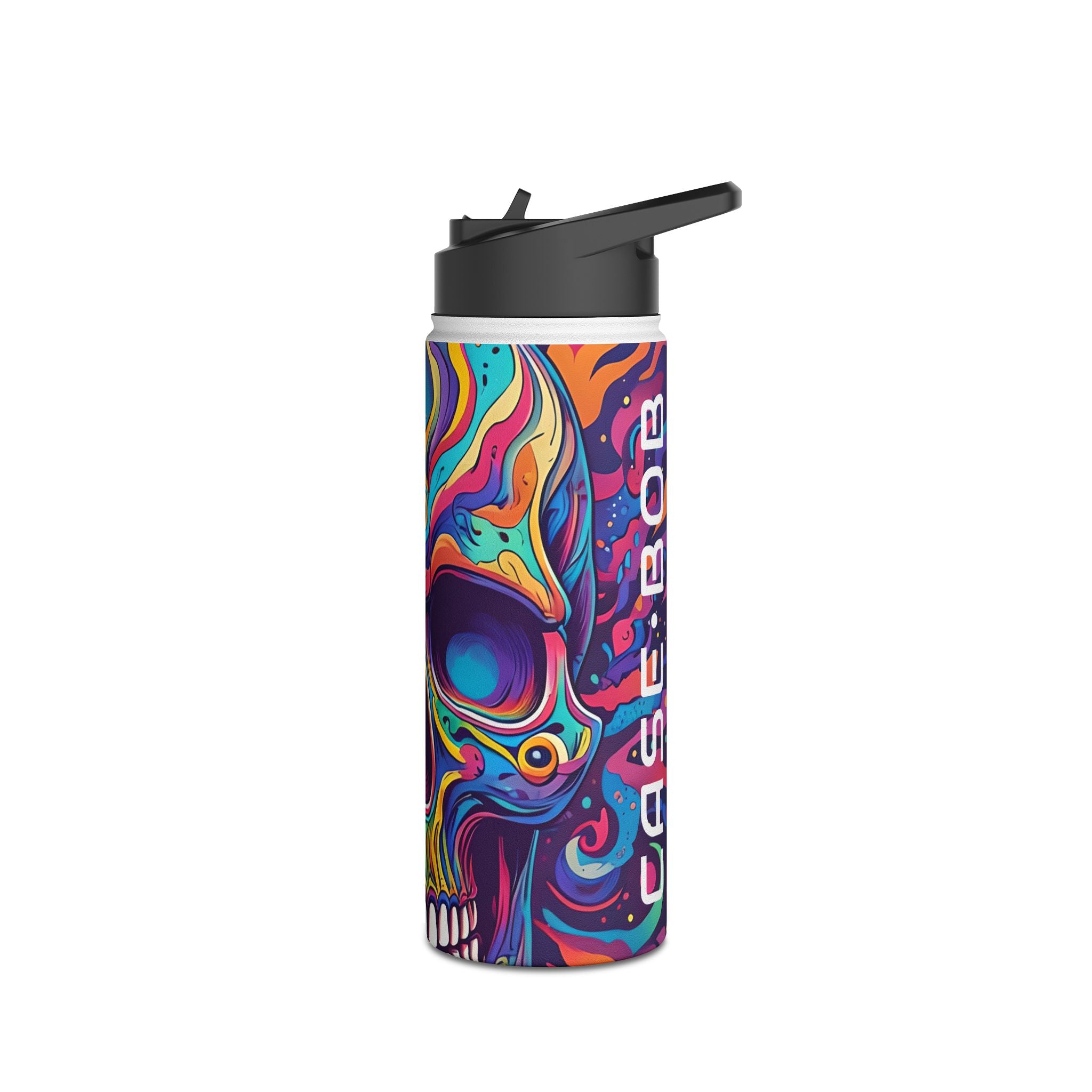 Psychedelic Skull - Stainless Steel Water Bottle