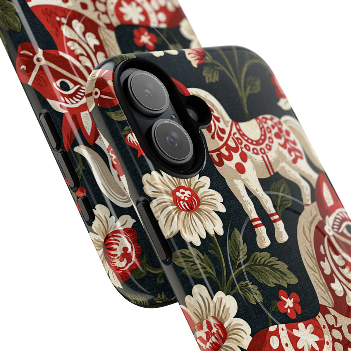 Nordic Dala Meadow · Tough 2.0 Magnetic Phone Case for iPhone · Red
