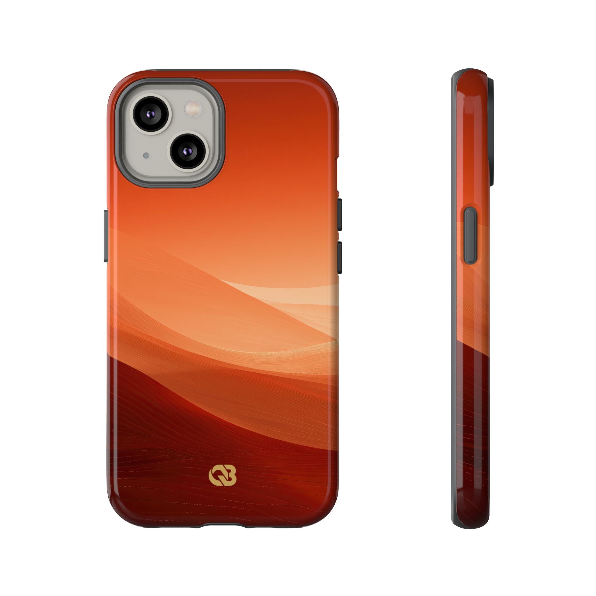 Orange Tough Phone Case for iPhone - Crimson Dune Gradient