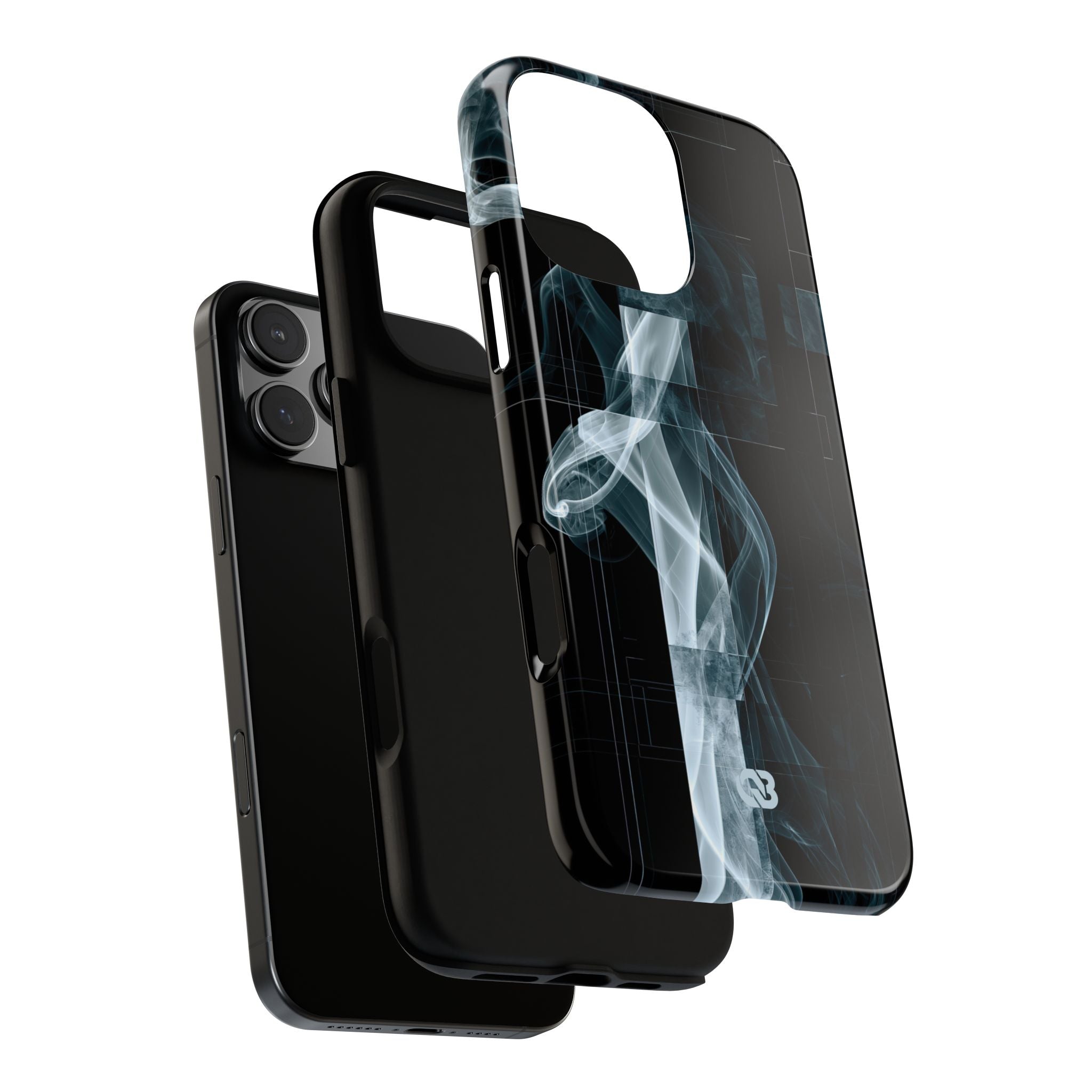 Black Tough Phone Case for iPhone - Arctic Vapor Grid