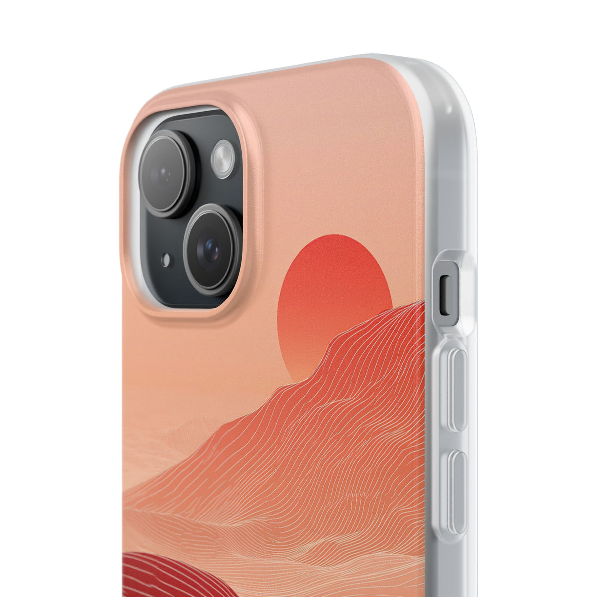 Crimson Dune Horizon · Lite Phone Case for iPhone · Red