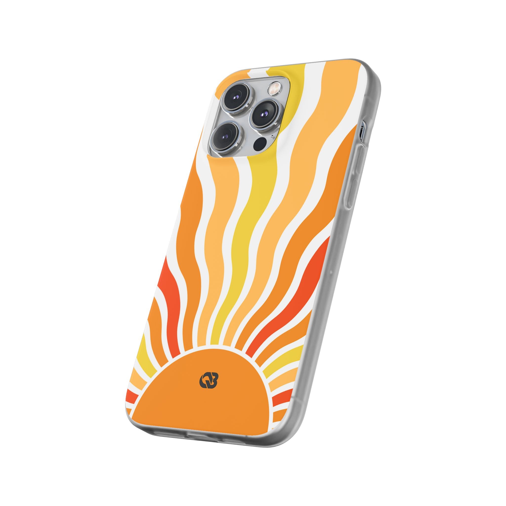 Amber Solar Waves · Soft Phone Case for iPhone
