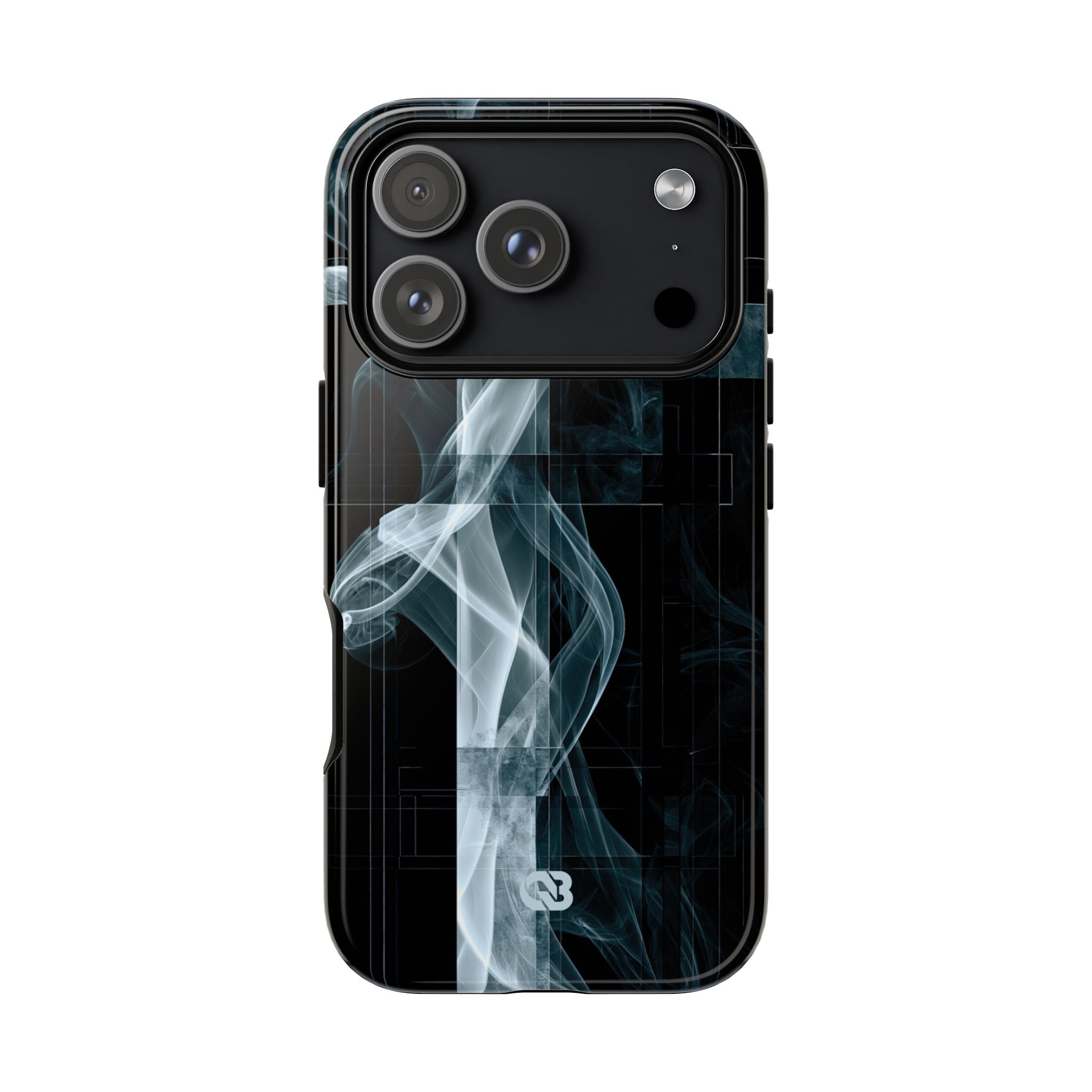 Black Tough Phone Case for iPhone - Arctic Vapor Grid
