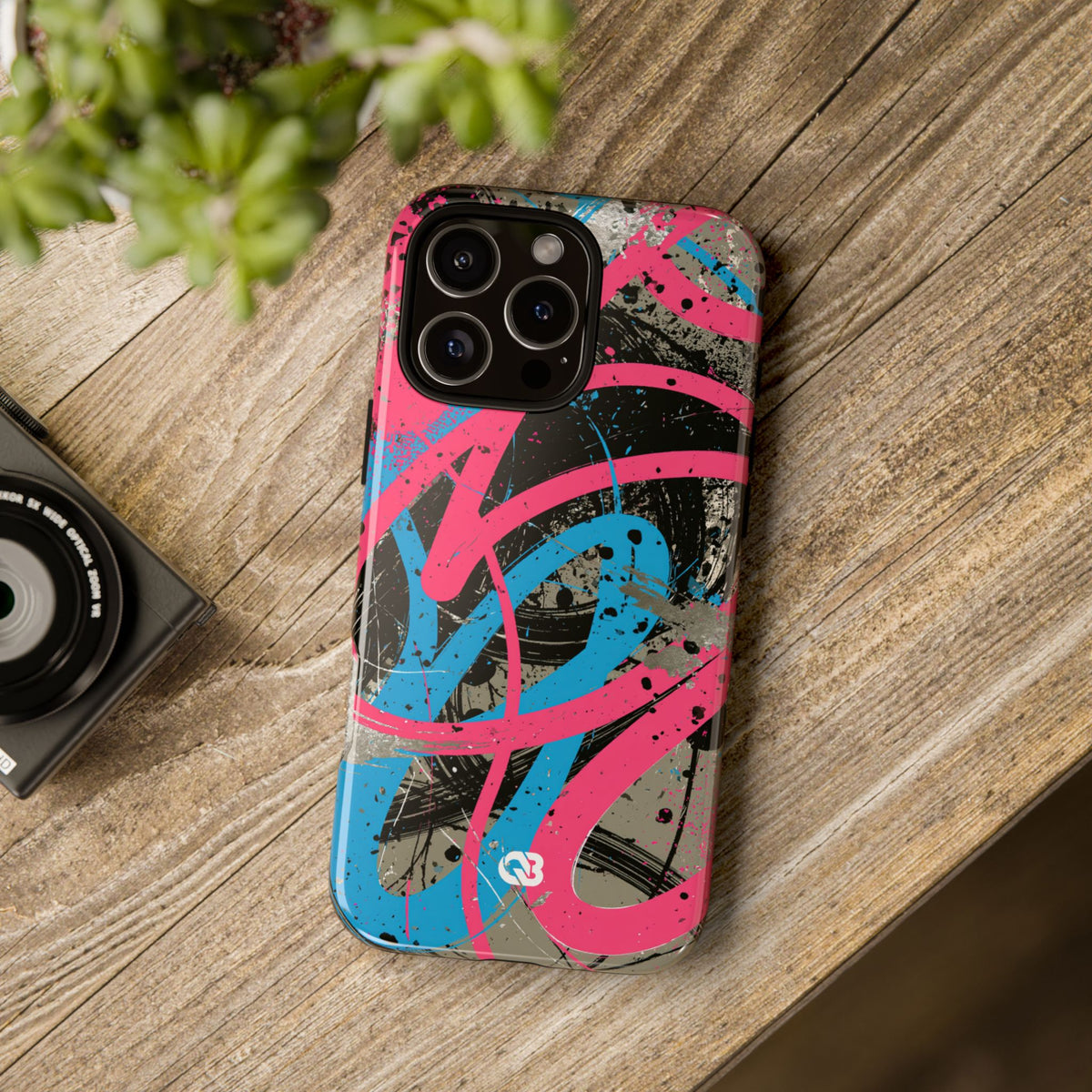 Cyber Splatter Flow · Tough Phone Case for iPhone · Pink