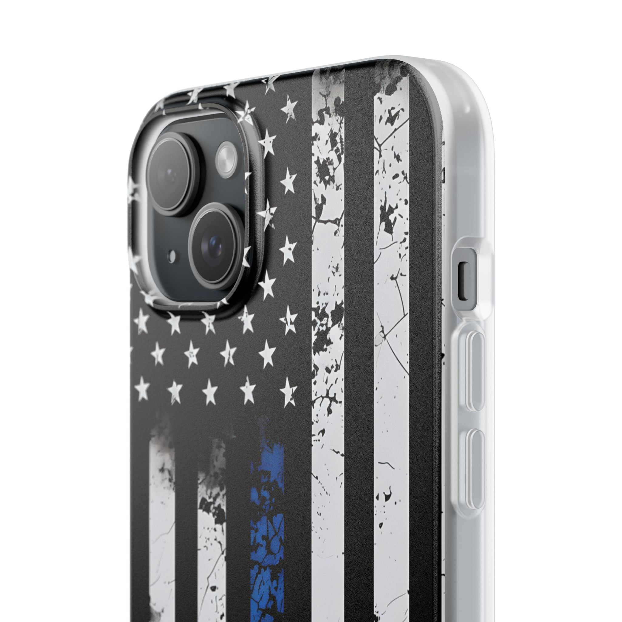 Gritty Cobalt Flag · Soft Phone Case for iPhone