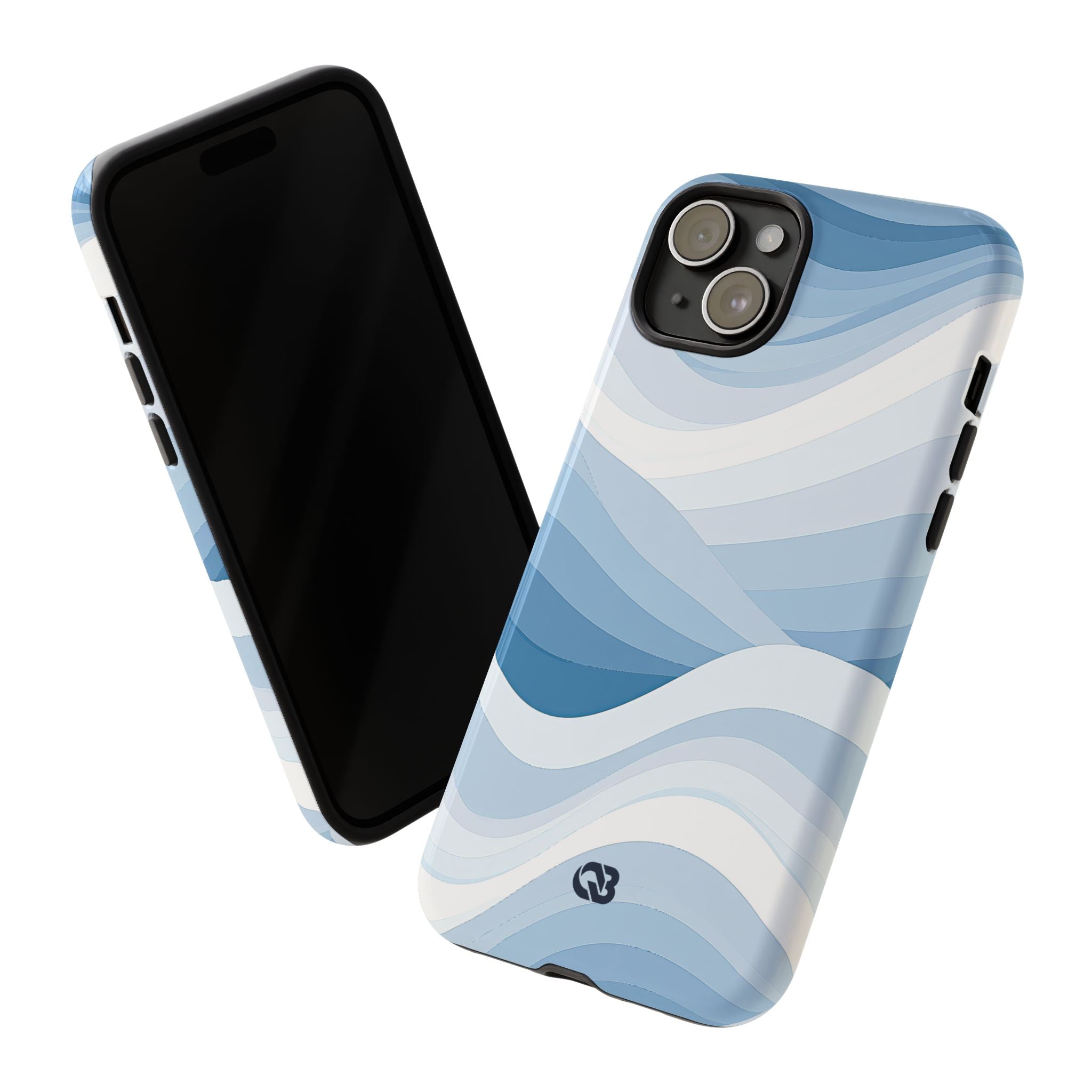 Blue Tough Phone Case for iPhone - Glacial Indigo Flow
