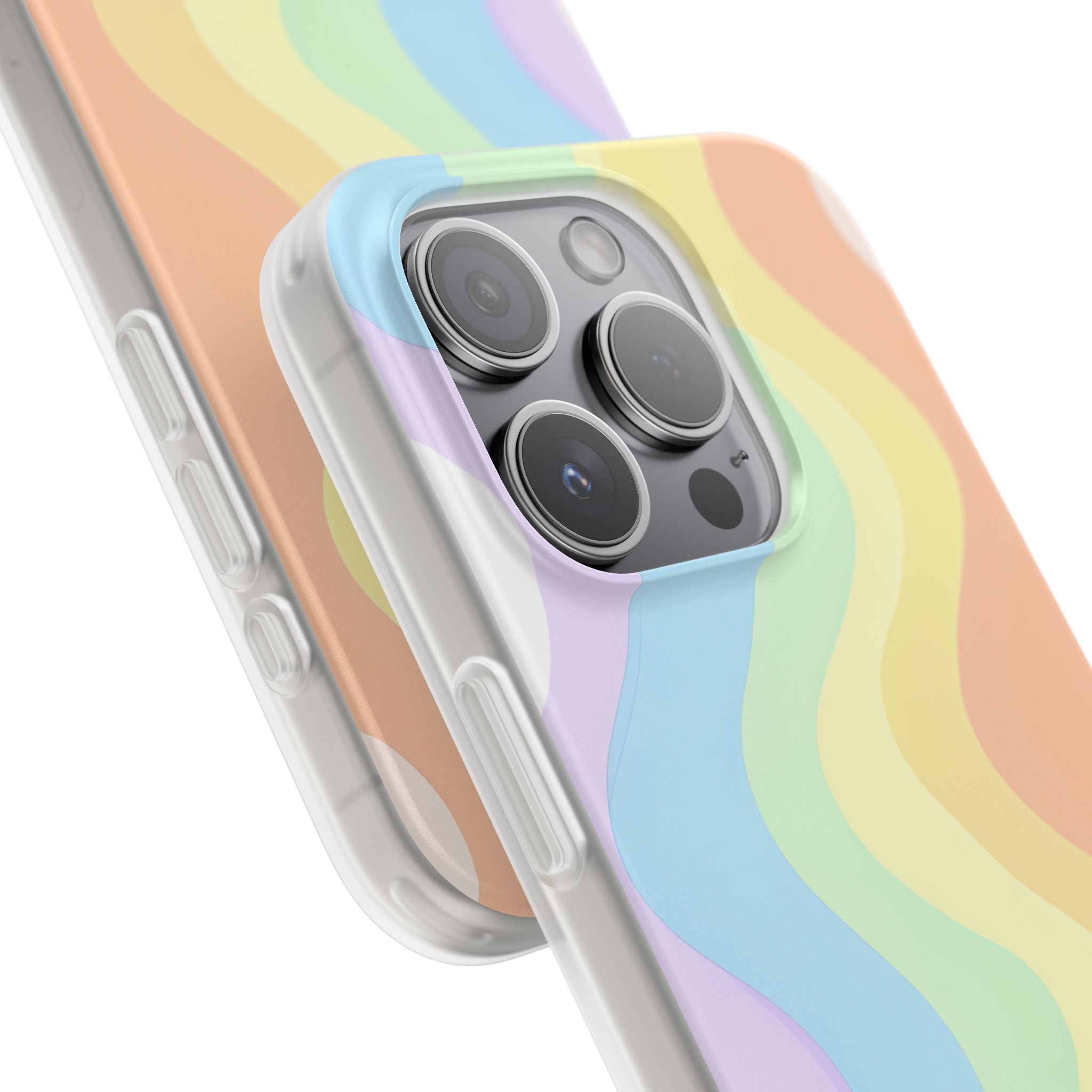 Pastel Ripple Flow · Soft Phone Case for iPhone