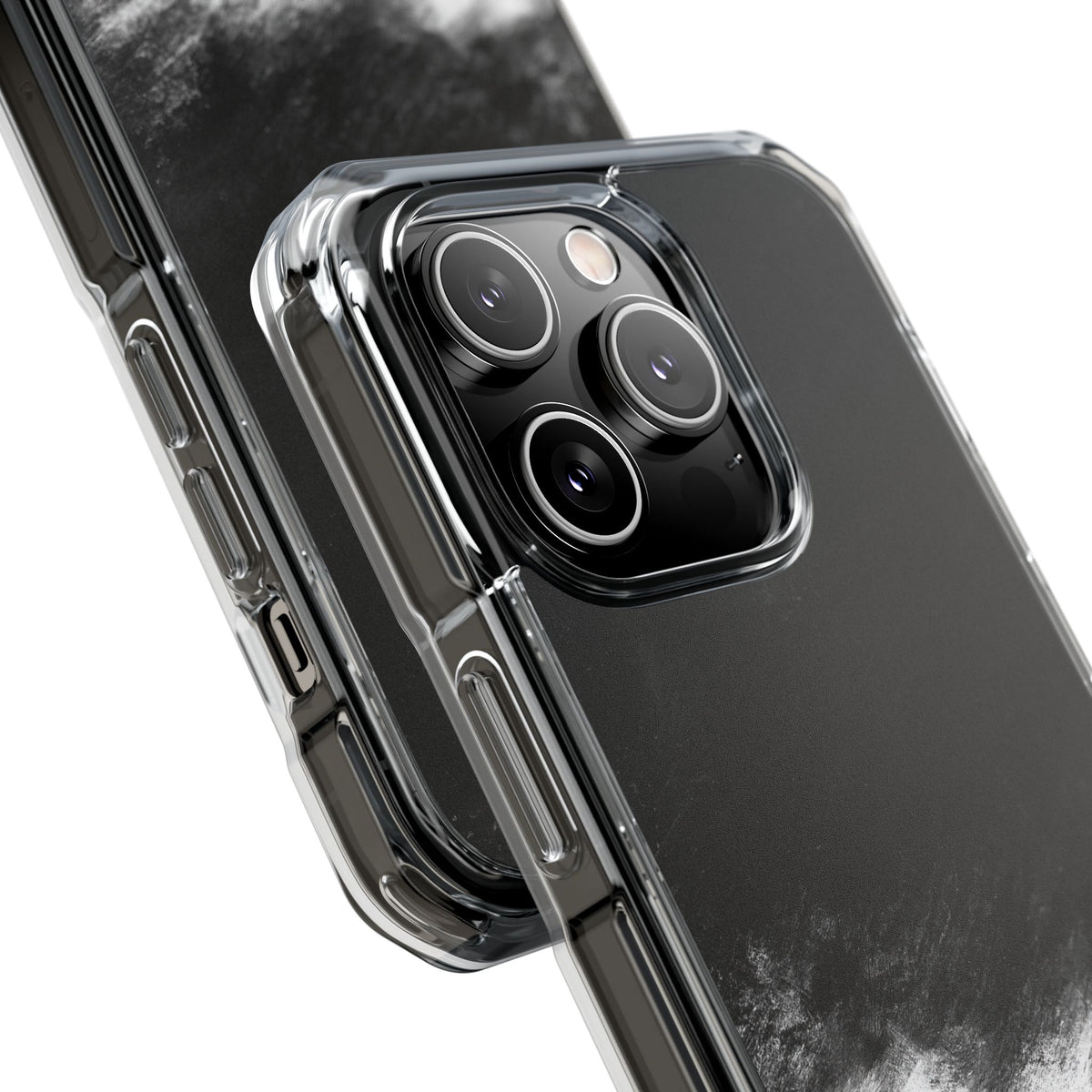 Crimson Void · Clear Impact Magnetic Phone Case for iPhone · Black