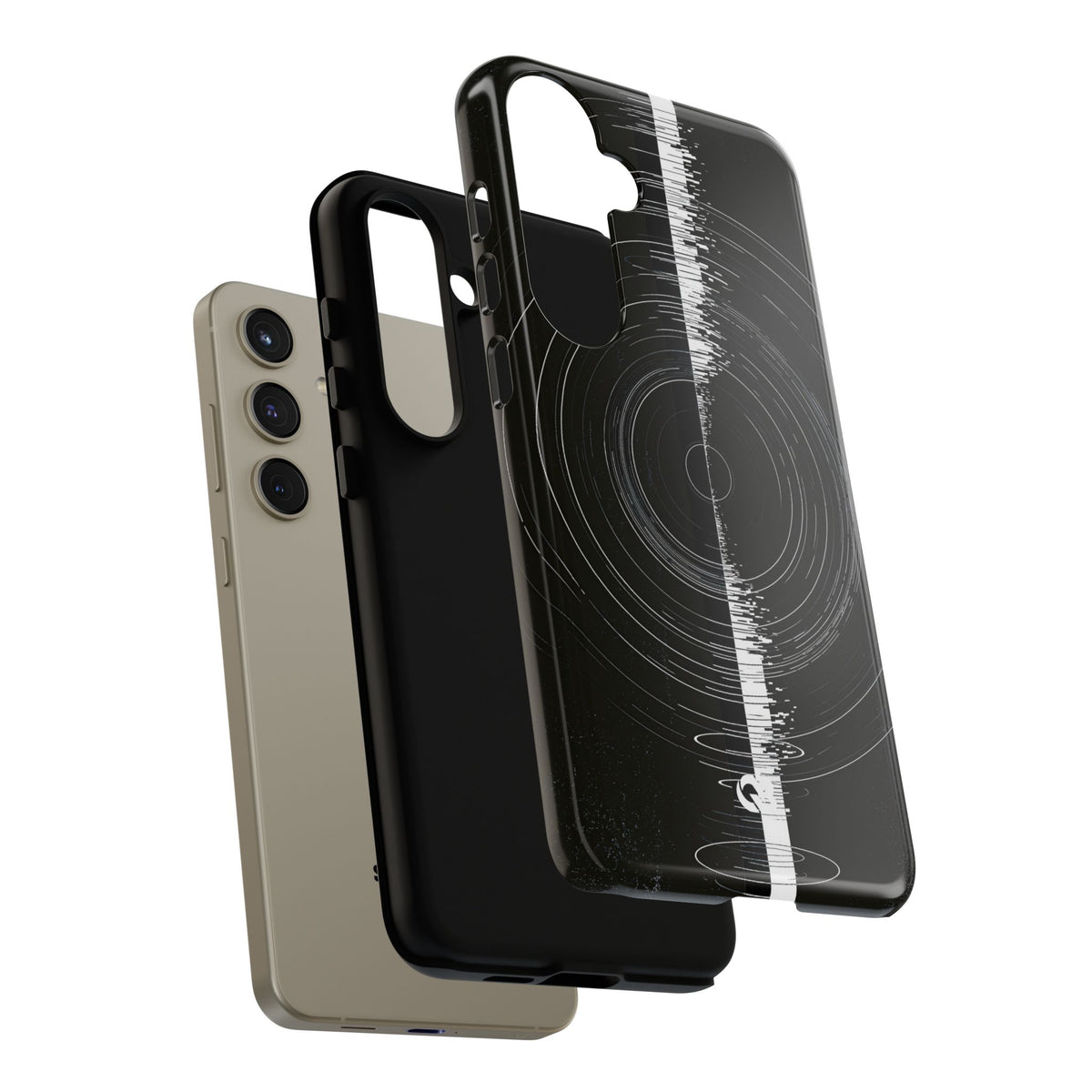 Black Tough Phone Case for Samsung - Obsidian Orbital Signal