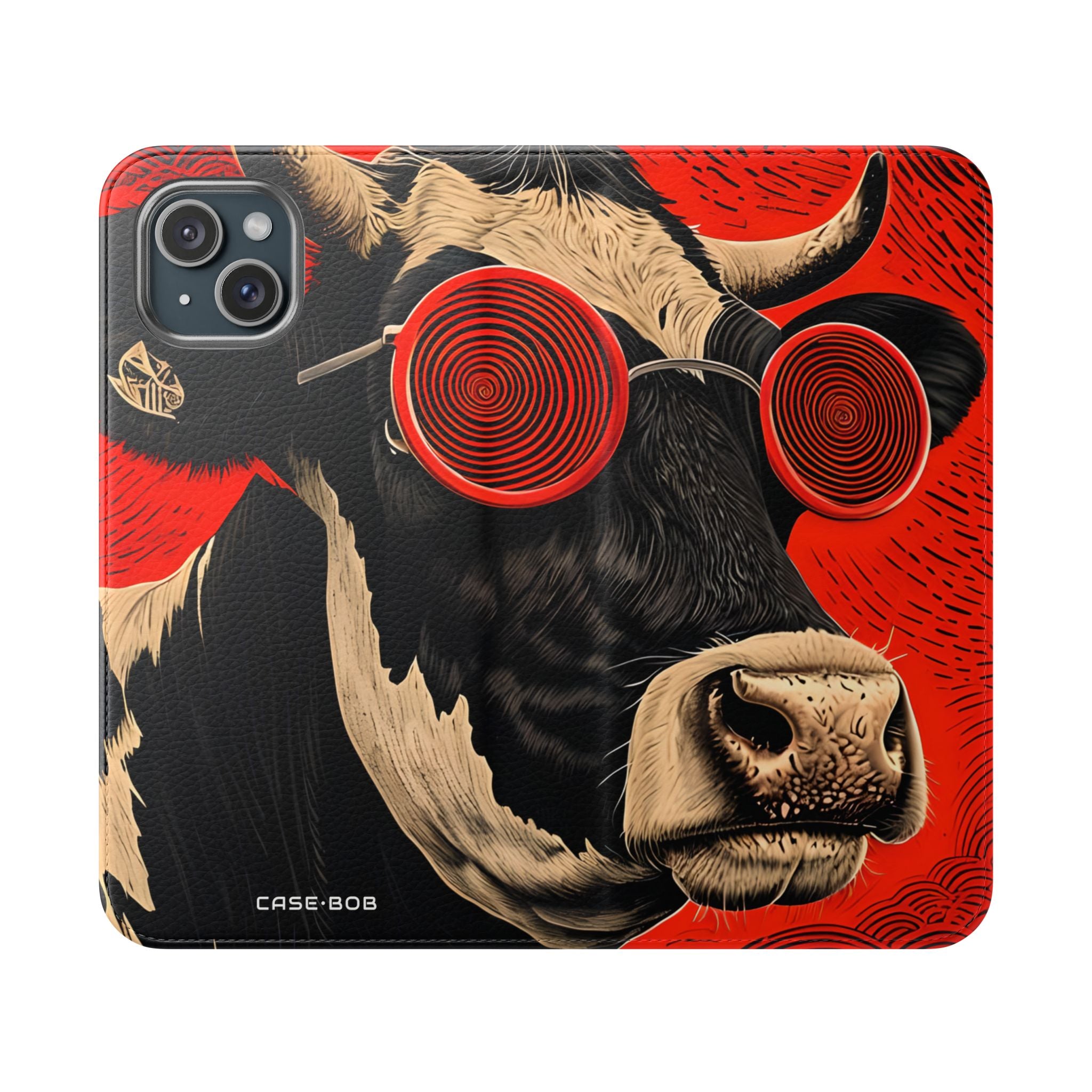 Spiral Cow Vision - iPhone 15 Plus Case - Wallet