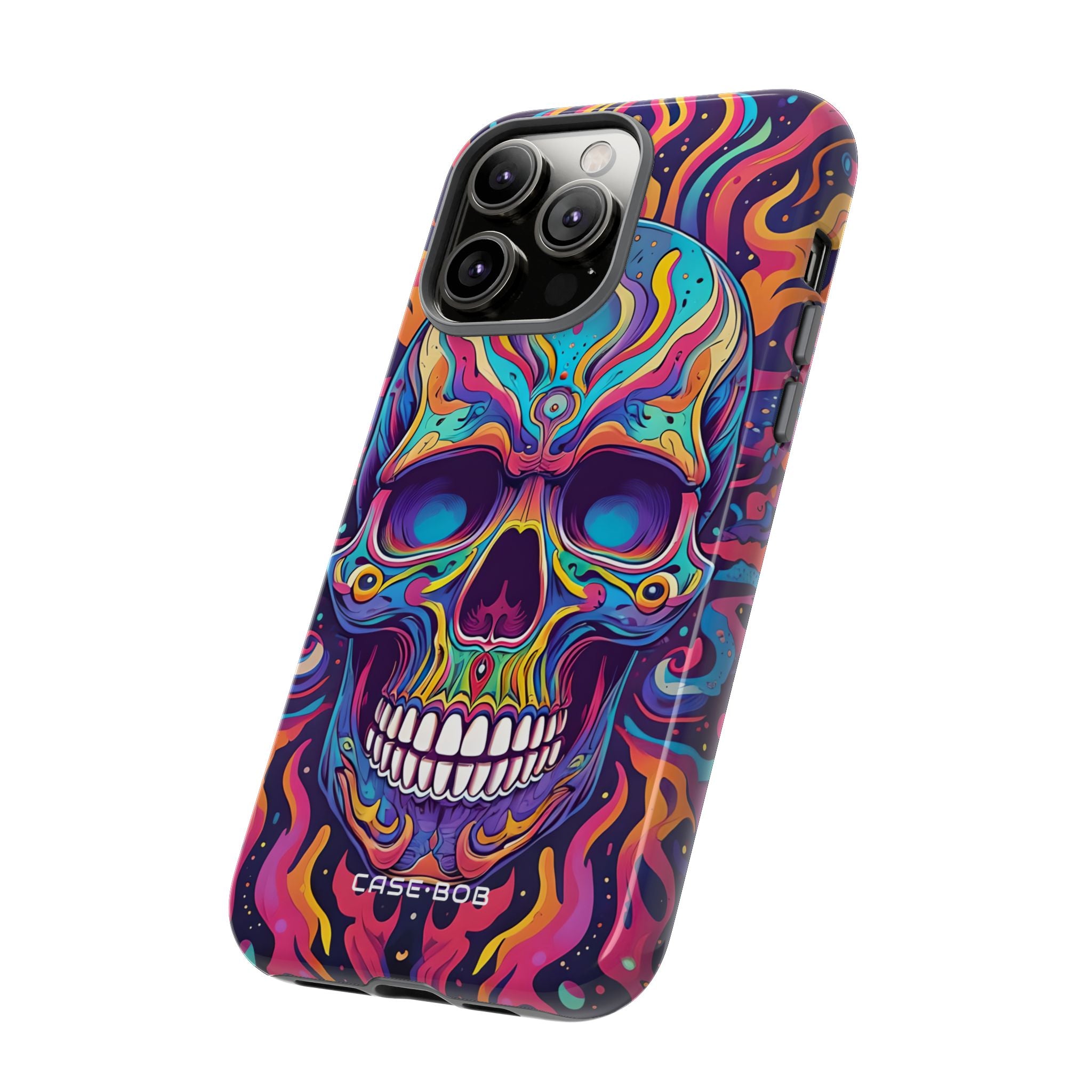 Flaming Skull iPhone 14 Pro Max Case - Tough