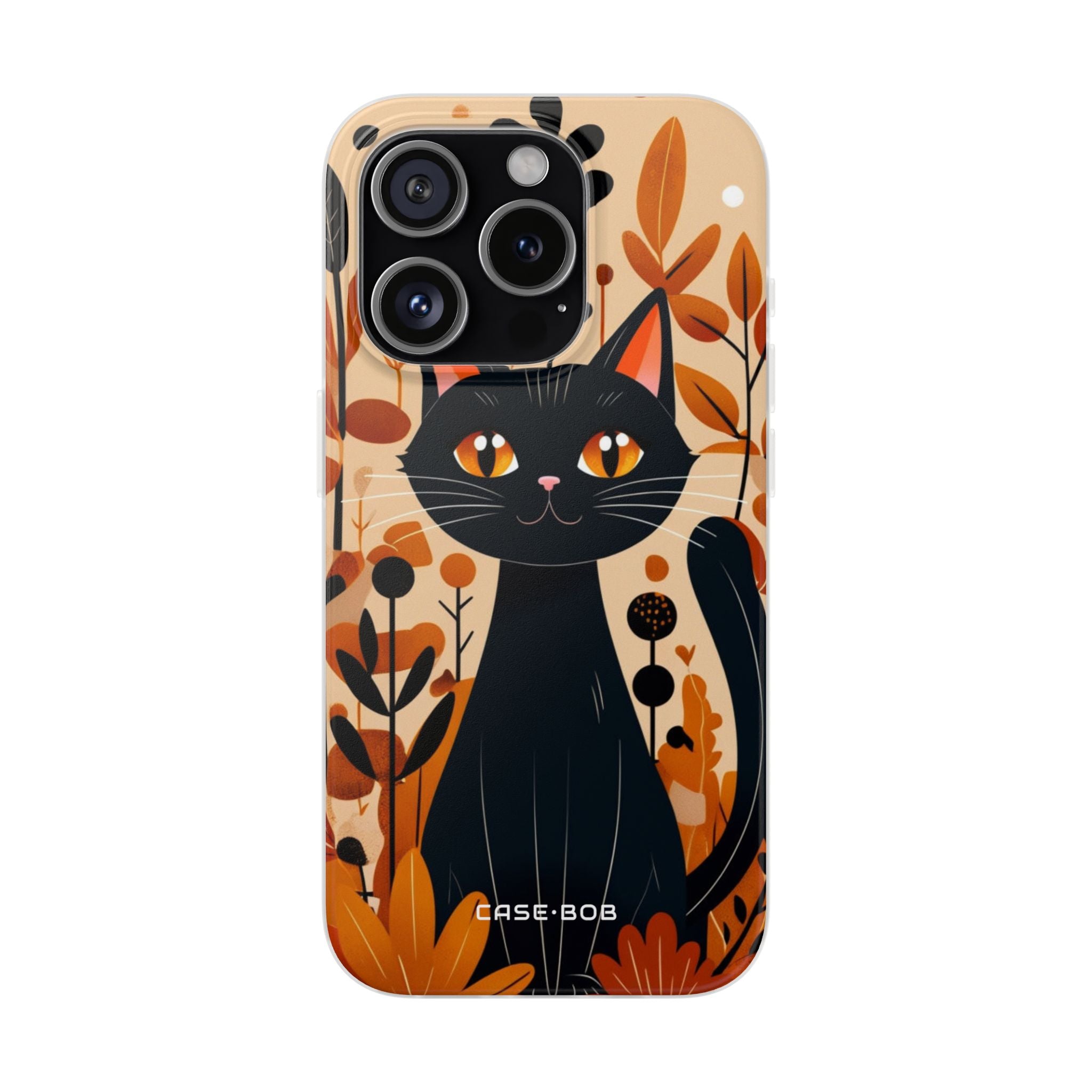 Schwarze Katze Glow iPhone 15 Pro Case - Soft