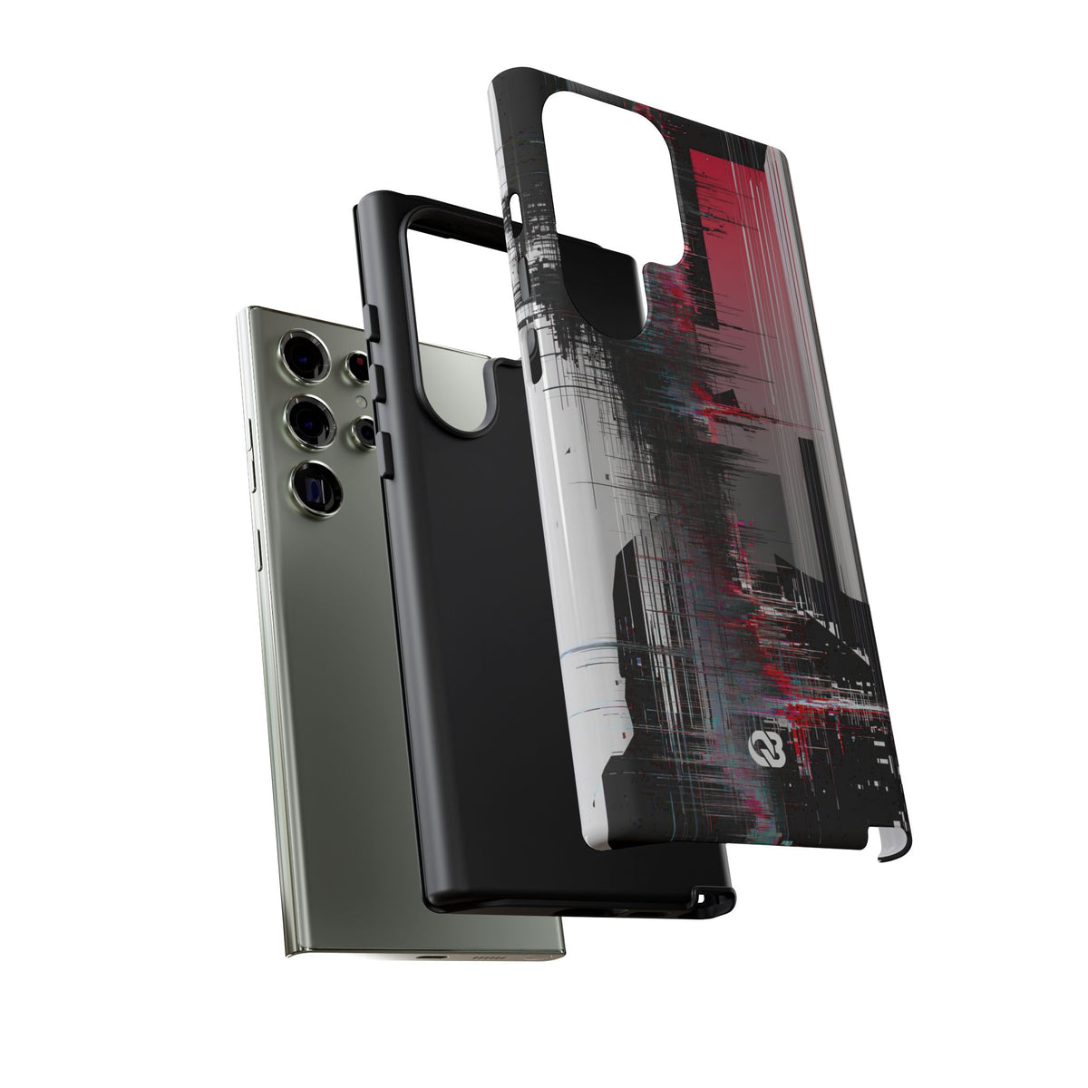 Black Tough Phone Case for Samsung - Crimson Data Leak