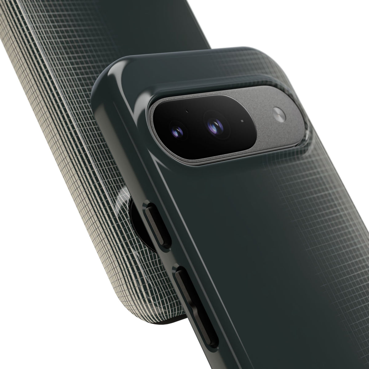 Grey Tough Phone Case for Google Pixel - Charcoal Tech Grid