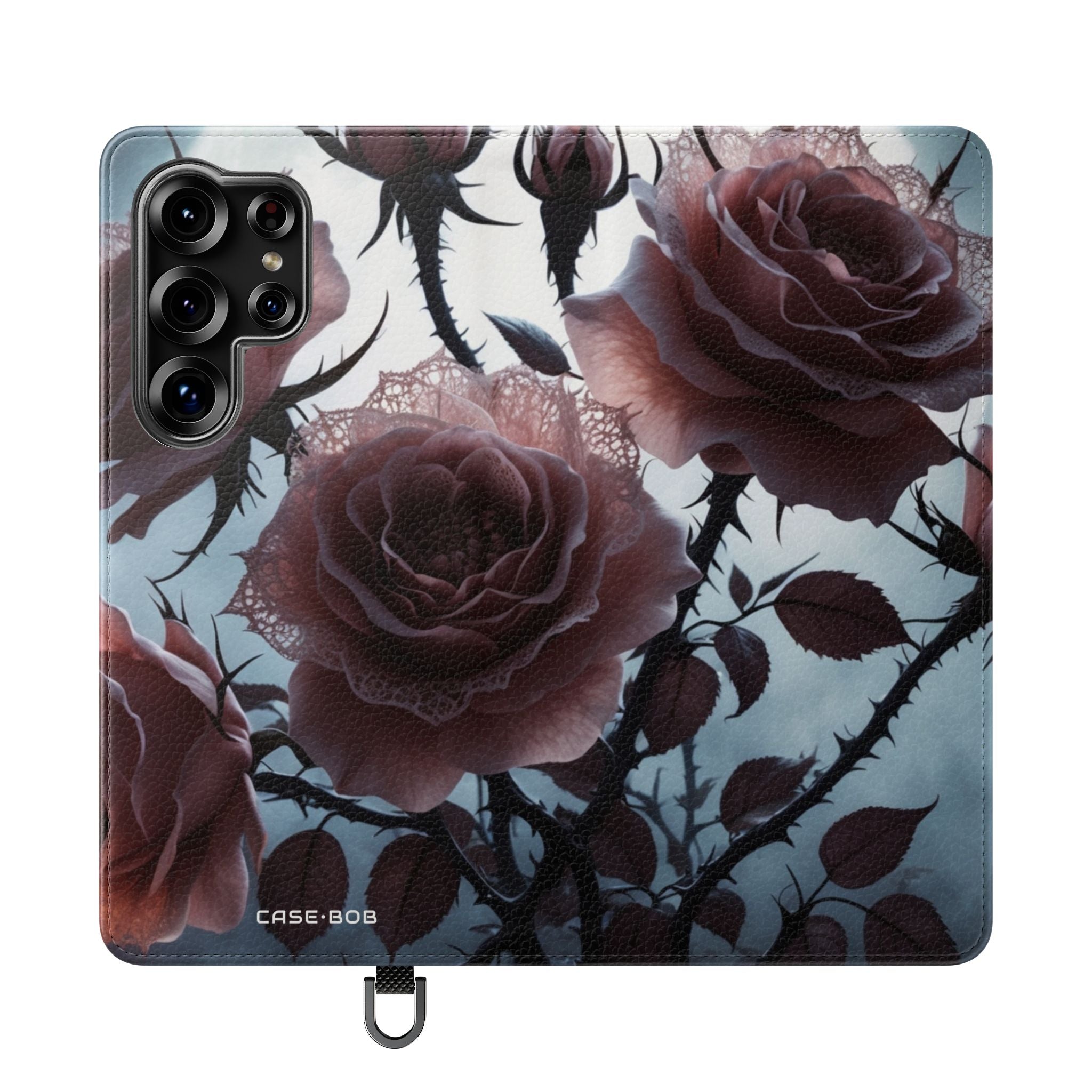 Lace Rose Moonlight - Samsung S25 Ultra Case - Portemonnee
