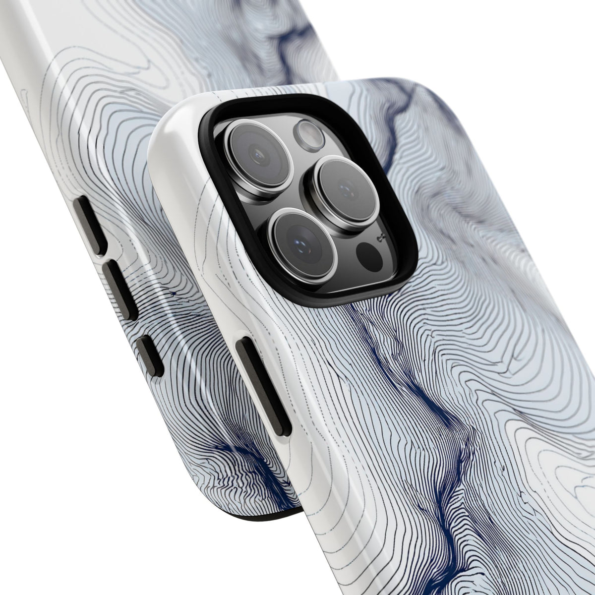 Nordic Ridge Contour · Tough Phone Case for iPhone · White