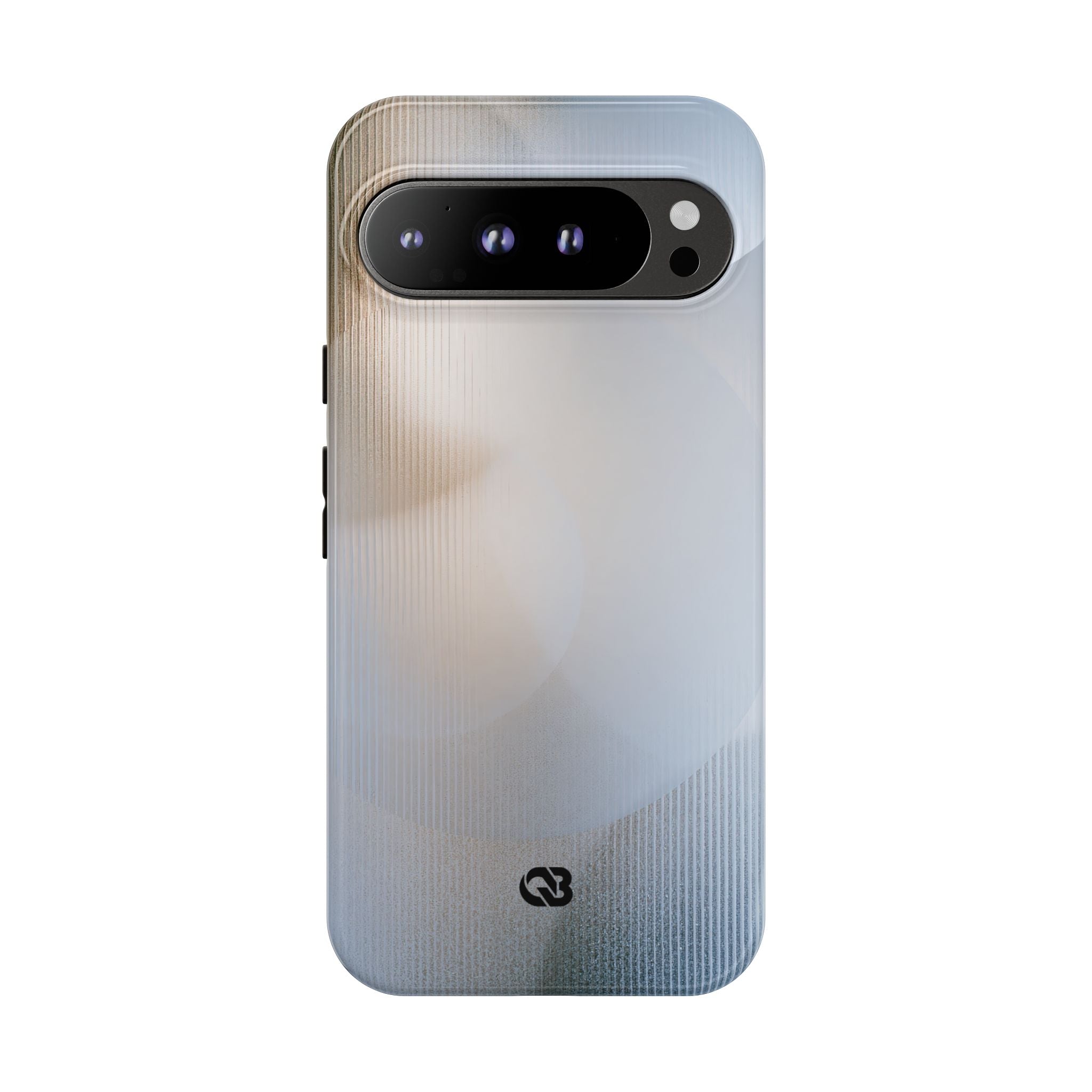 White Tough Phone Case for Google Pixel - Frosted Ribbed Sphere