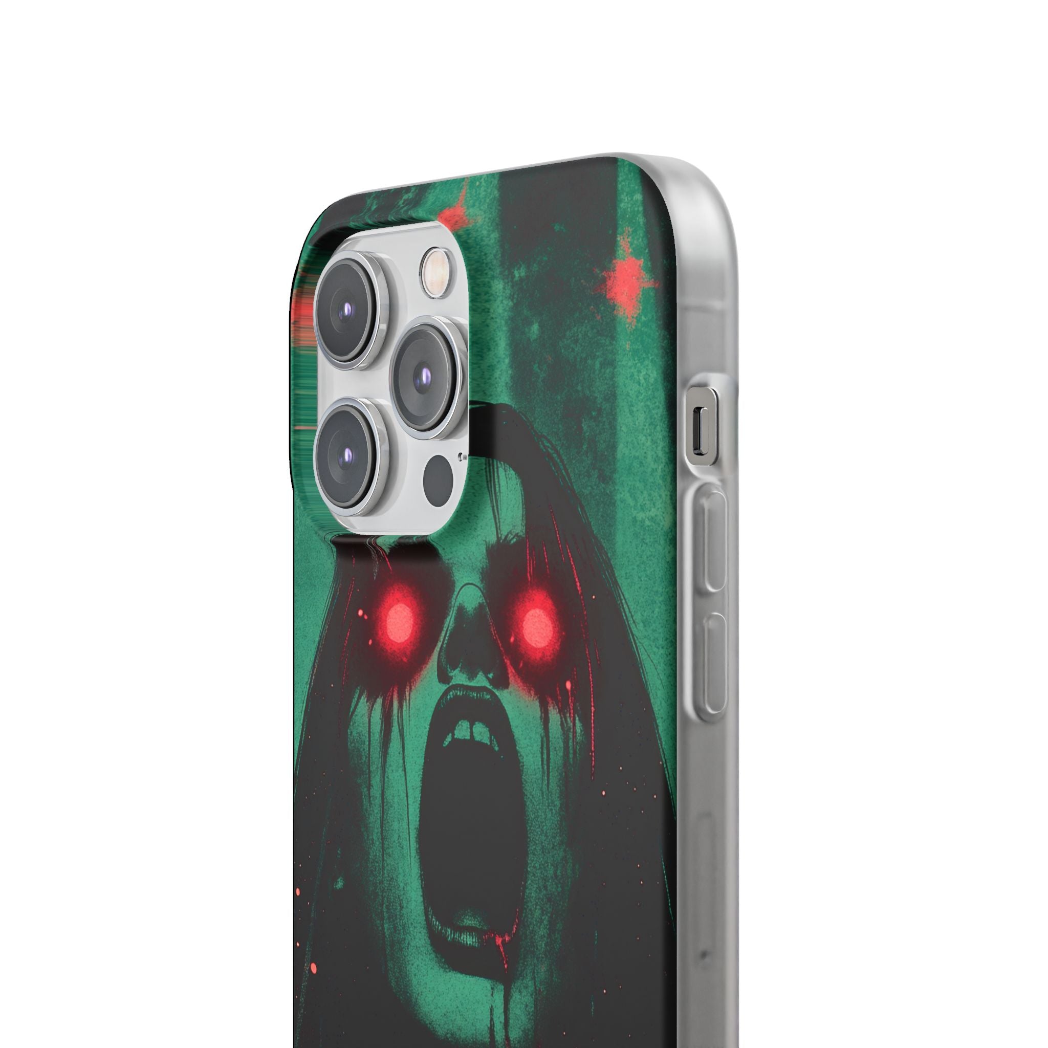 Crimson Emerald Scream · Soft Phone Case for iPhone