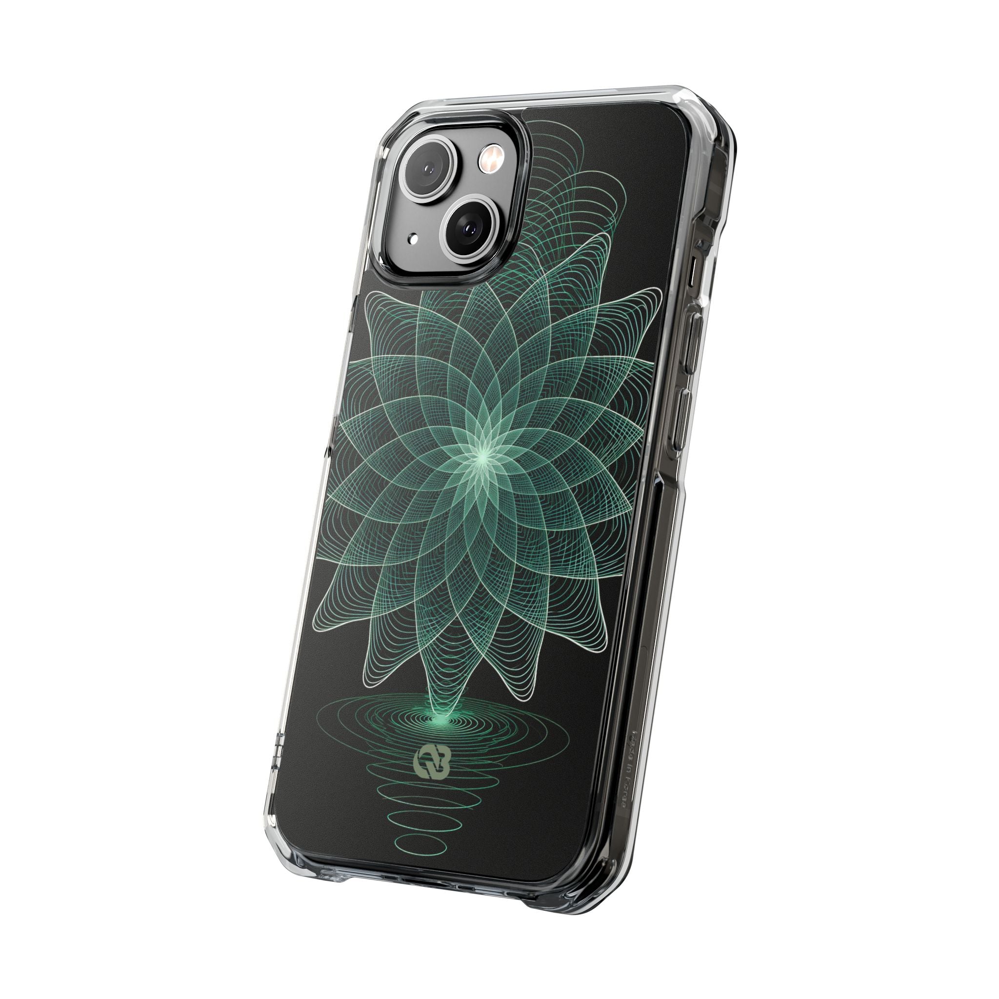 Green Impact MagSafe Phone Case for iPhone - Cyan Signal Bloom