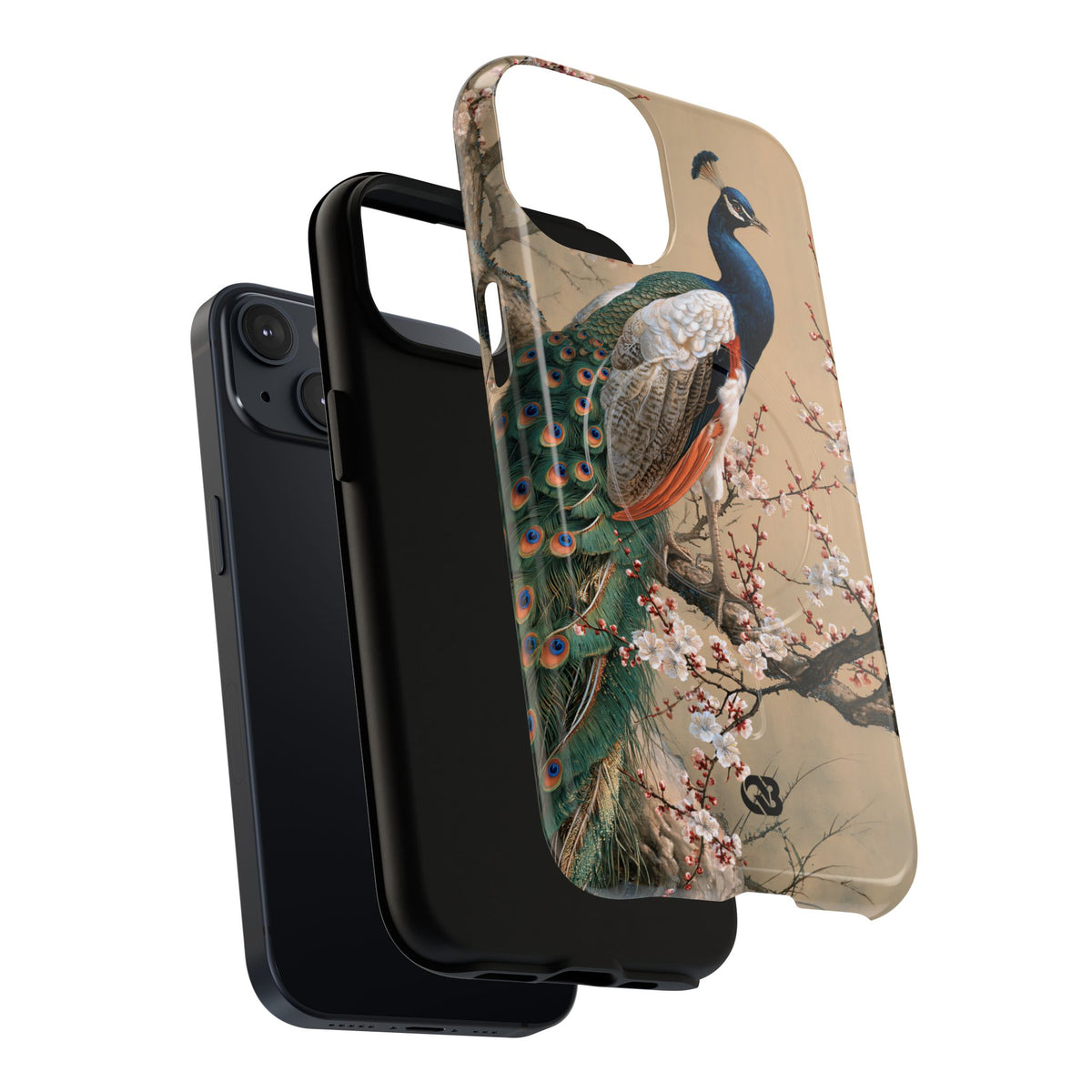 Imperial Peacock Blossom · Tough 2.0 Magnetic Phone Case for iPhone · Beige
