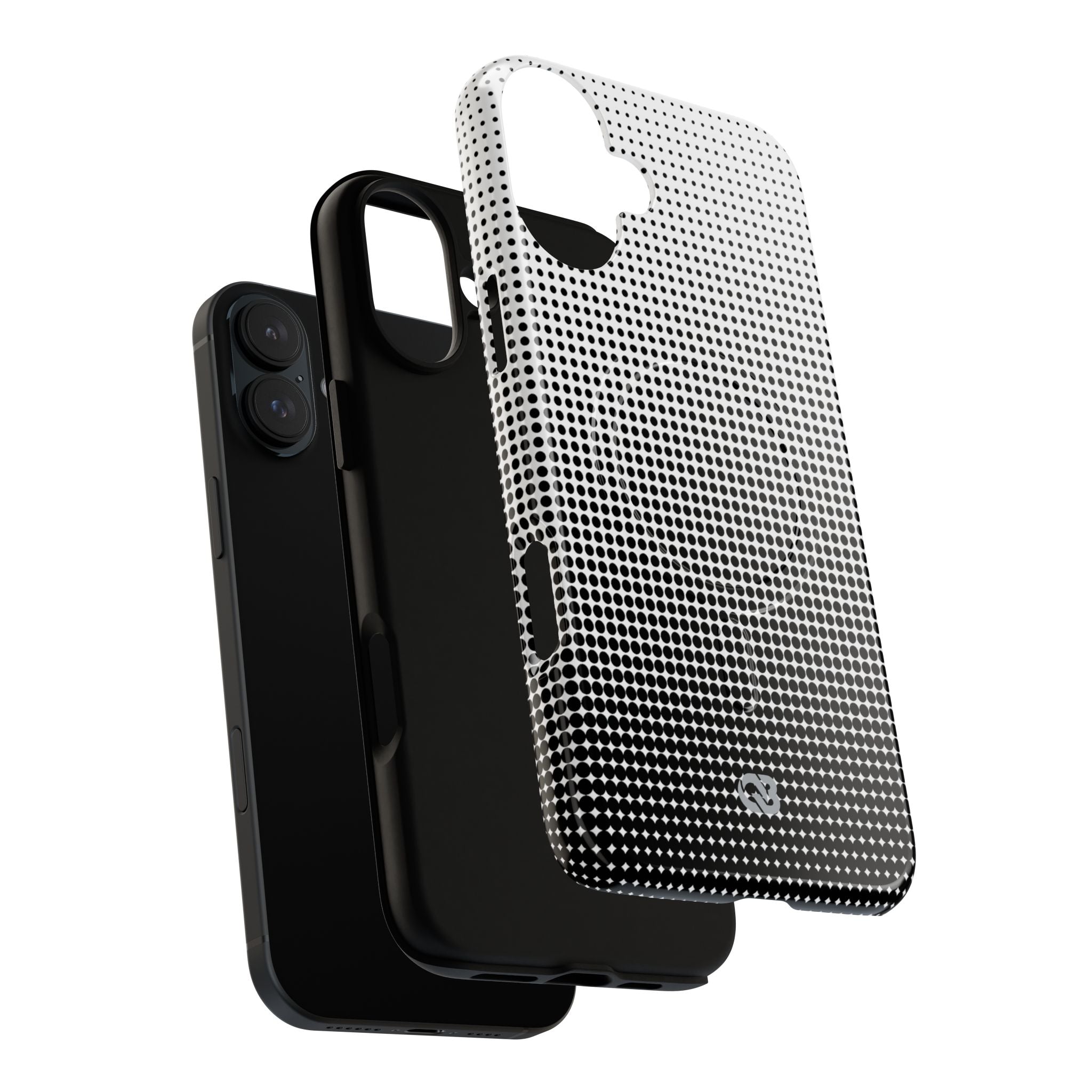 Black Tough 2.0 Magsafe Phone Case for iPhone - Obsidian Halftone Flux