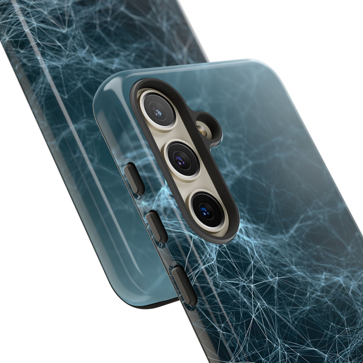 Teal Tough Phone Case for Samsung - Arctic Neural Mesh