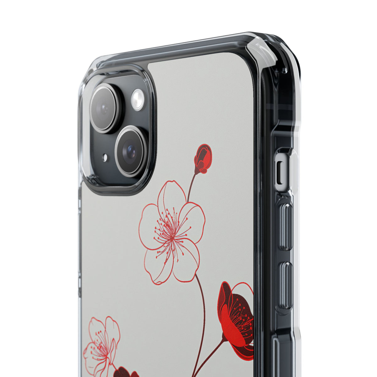 Red Impact MagSafe Phone Case for iPhone - Kyoto Ember Bloom