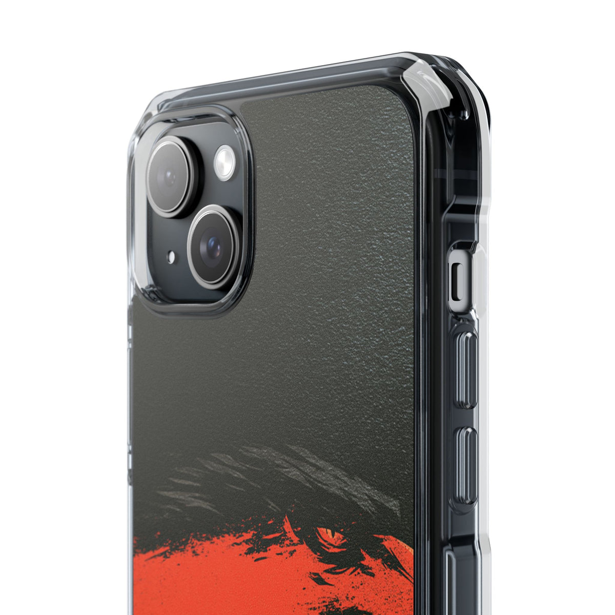 Crimson Raptor Noir · Clear Impact Magnetic Phone Case for iPhone · Black