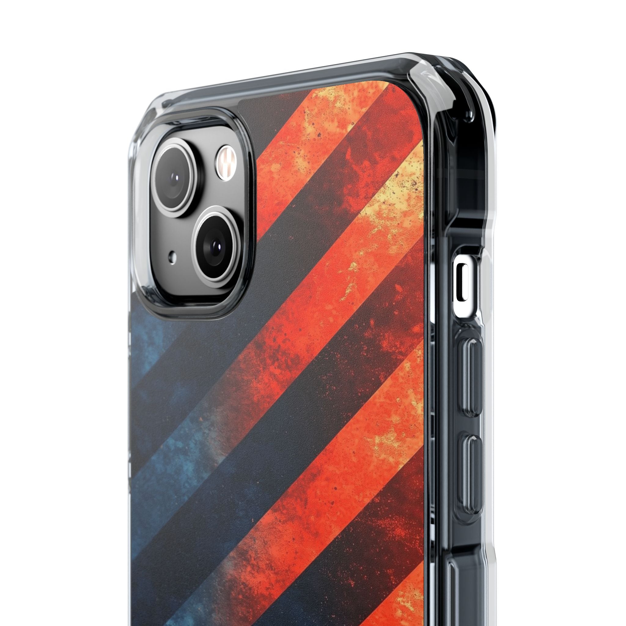 Diagonal Stripes Blaze iPhone 14 Plus Case - Impact