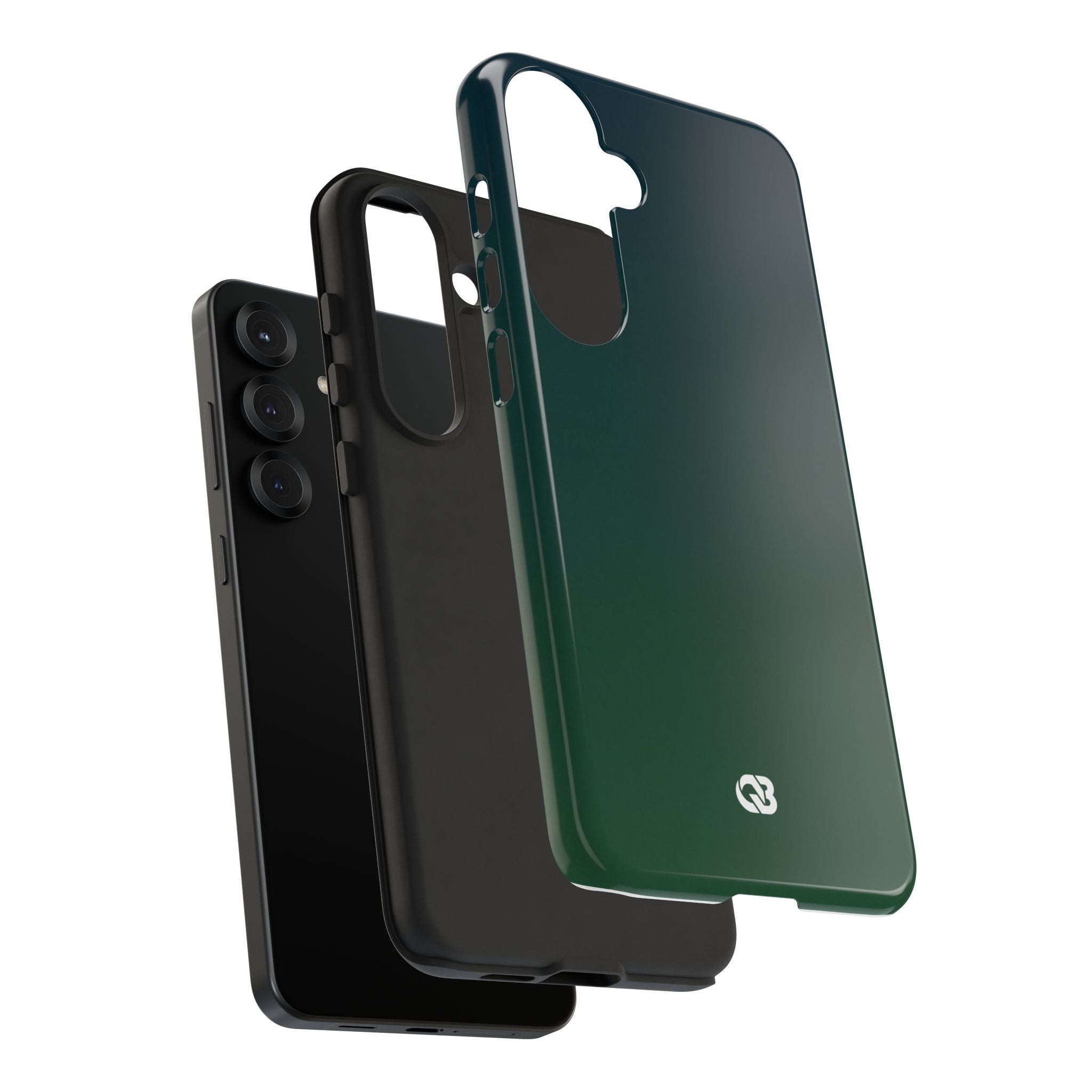 Green Tough Phone Case for Samsung - Midnight Pine Horizon