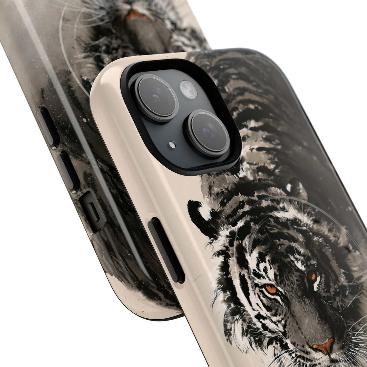 Ink Wash Tiger · Tough 2.0 Magnetic Phone Case for iPhone · Beige