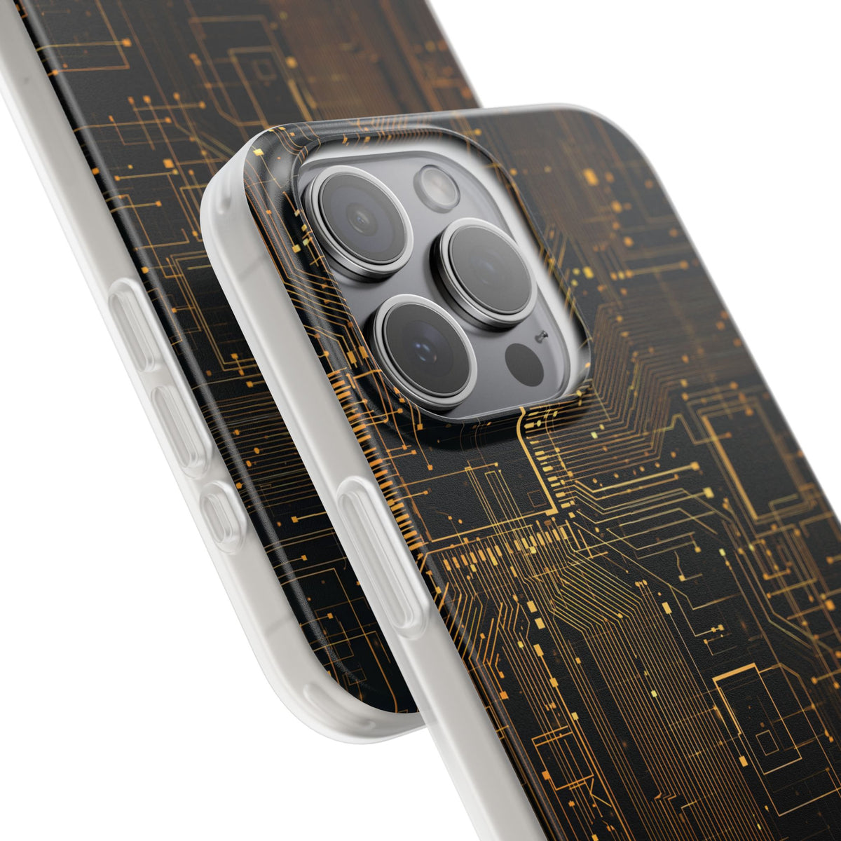 Gold Lite Phone Case for iPhone - Amber Core Mainframe