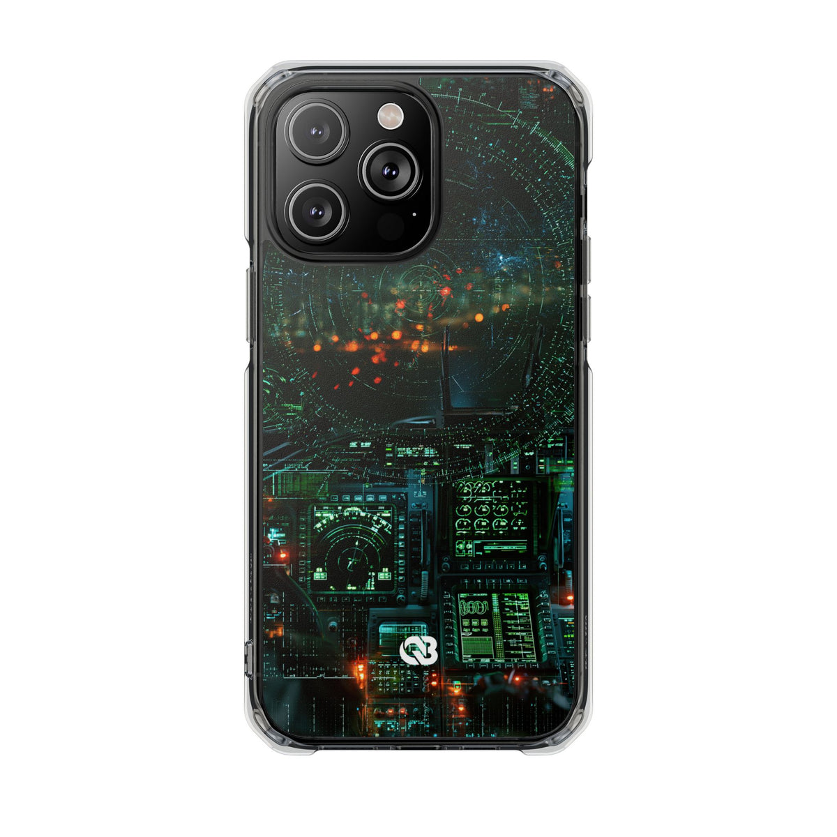 Tactical Avionics HUD · Clear Impact Magnetic Phone Case for iPhone · Green
