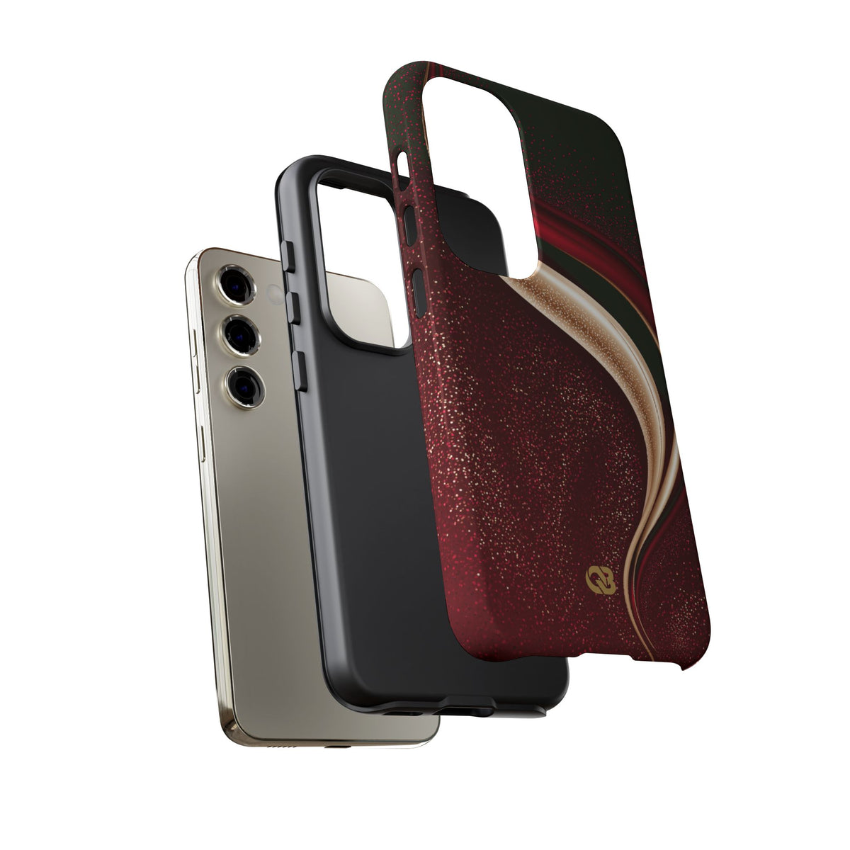 Gilded Crimson Flow · Tough Phone Case for Samsung · Red
