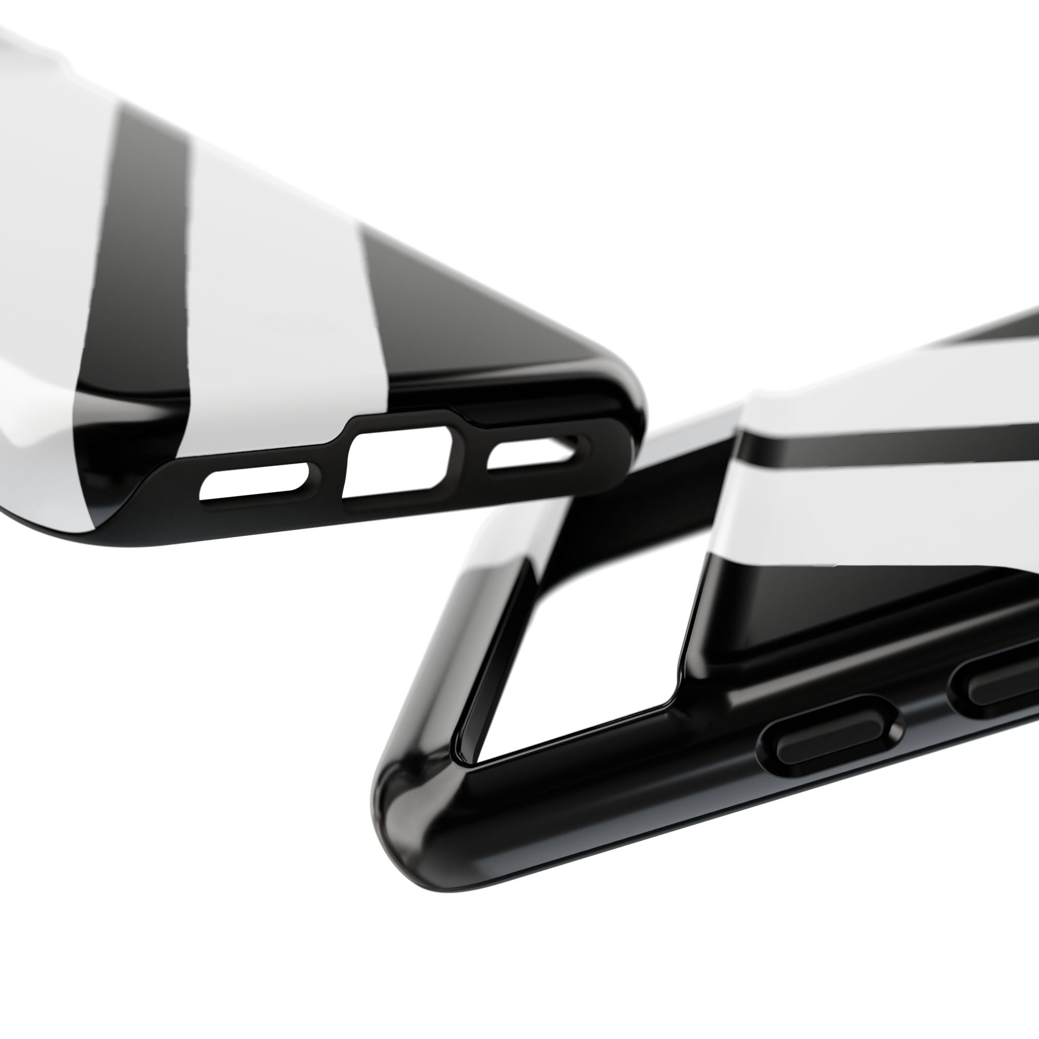 Obsidian White Bars · Tough etui na telefon dla Google Pixel