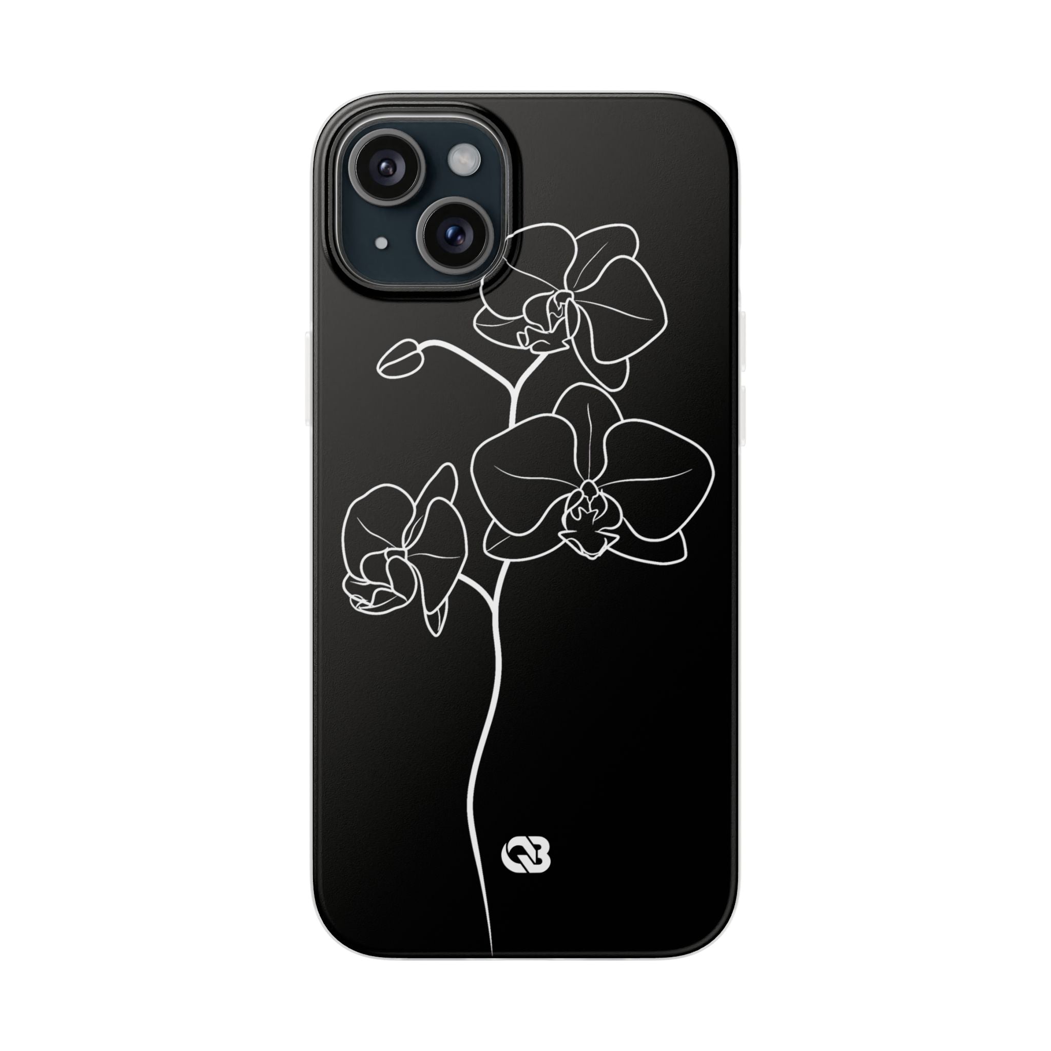 Black Lite Phone Case for iPhone - Noir Alabaster Orchid