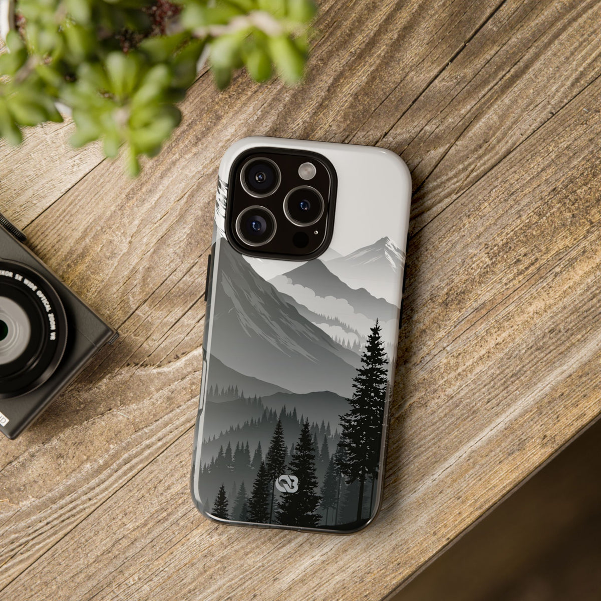 Grey Tough Phone Case for iPhone - Granite Ridge Mist