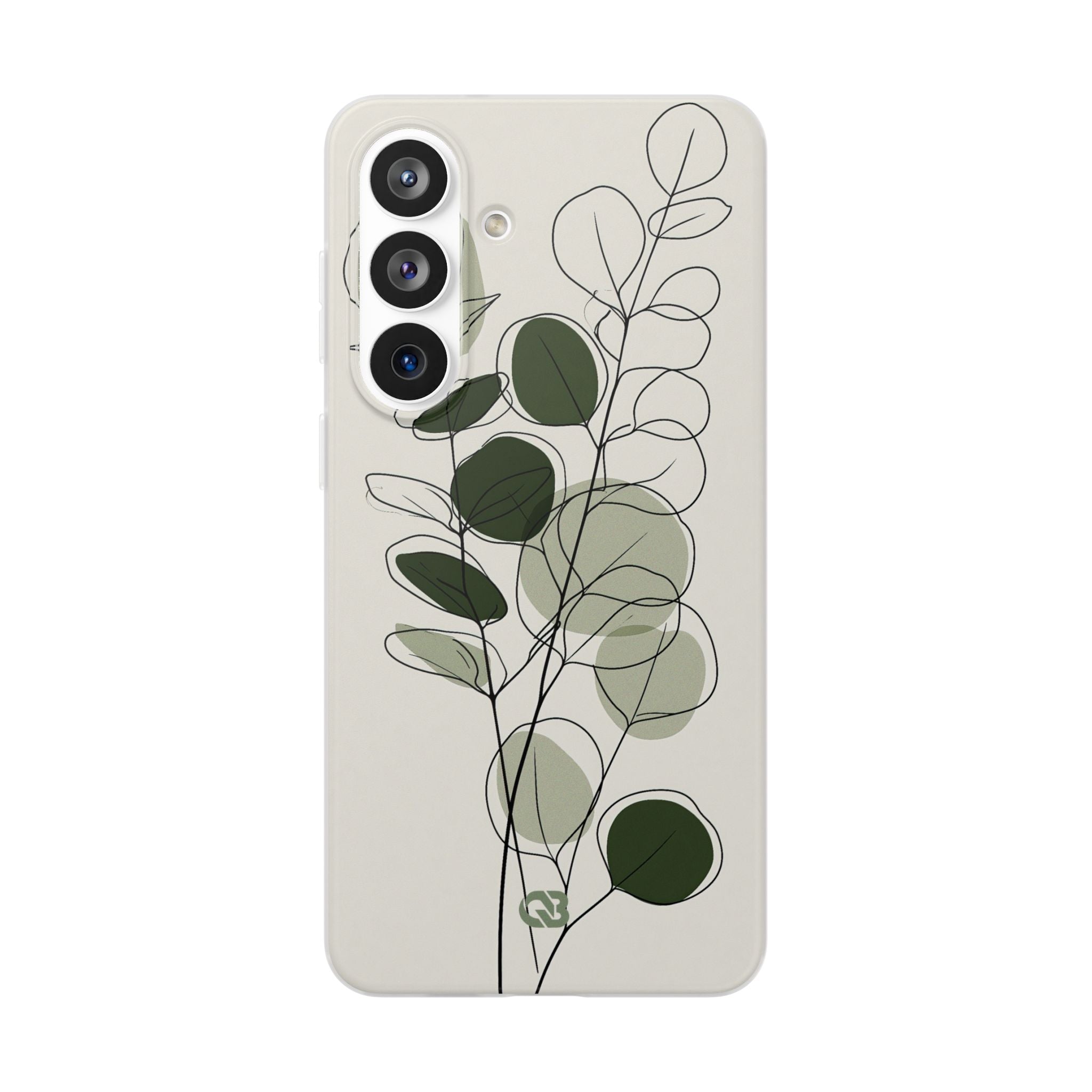 Green Lite Phone Case for Samsung - Muted Eucalyptus Sketch