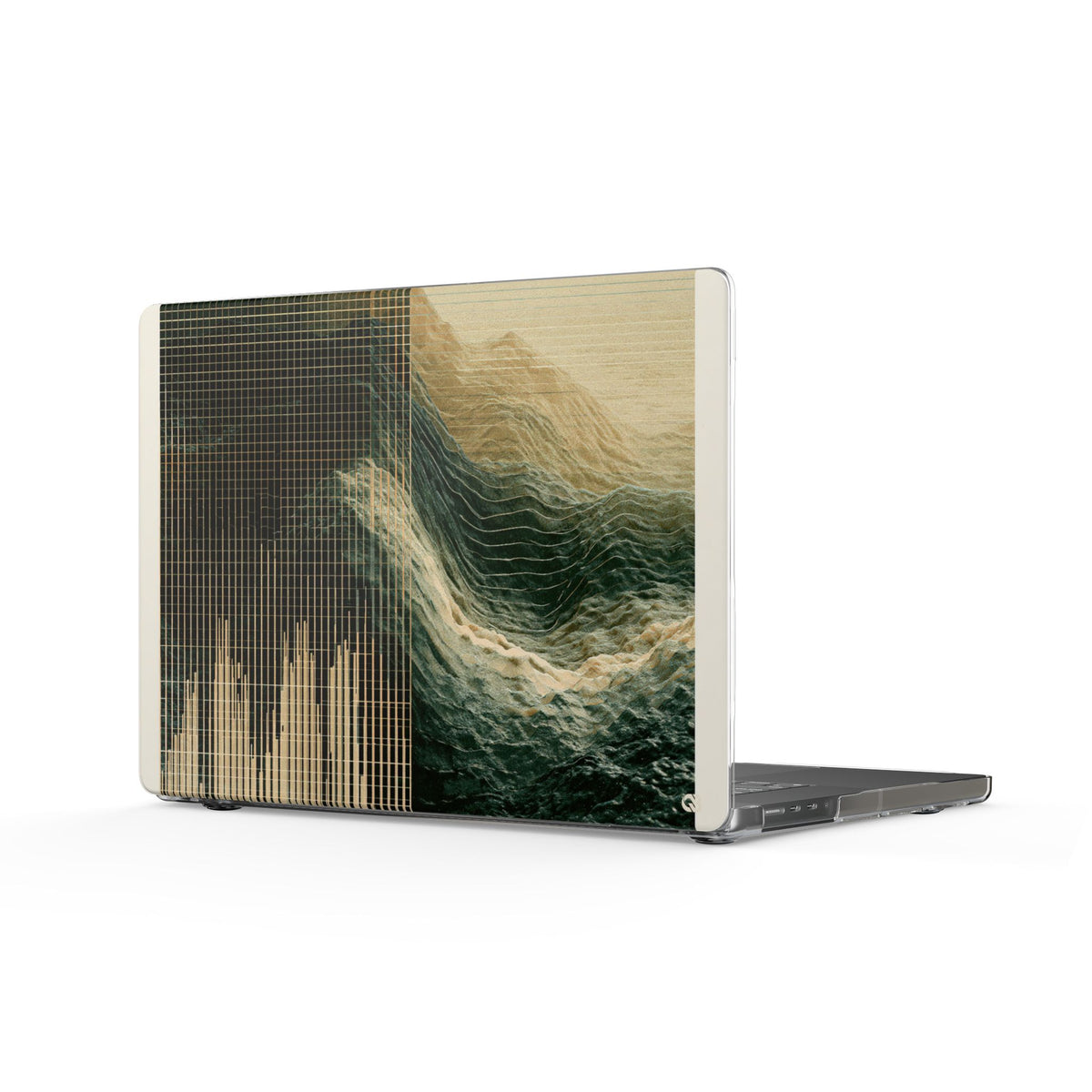Orbital Topography · Clear Hard Case for MacBook · Green