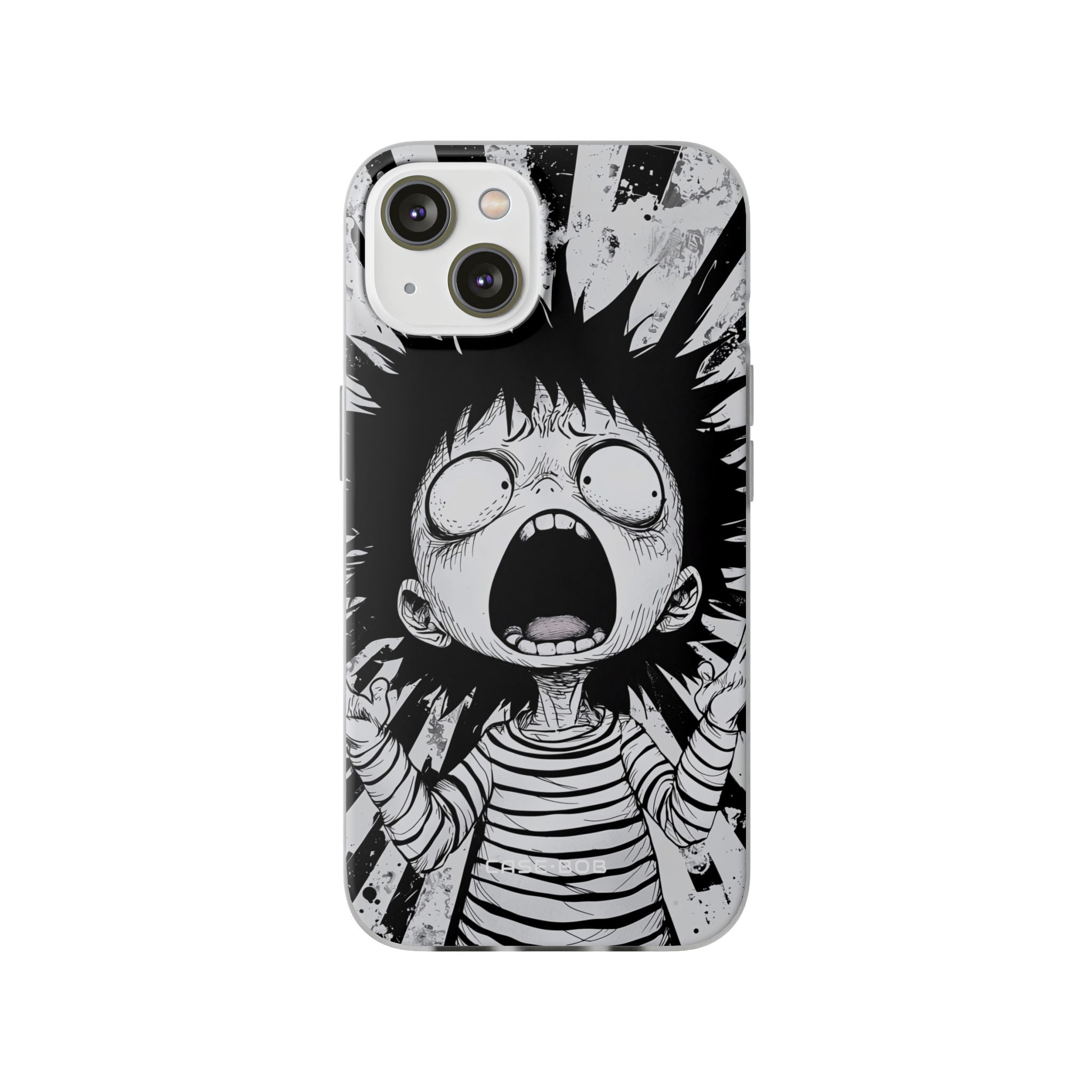 Screaming Stripes iPhone 14 Skal - Mjuk