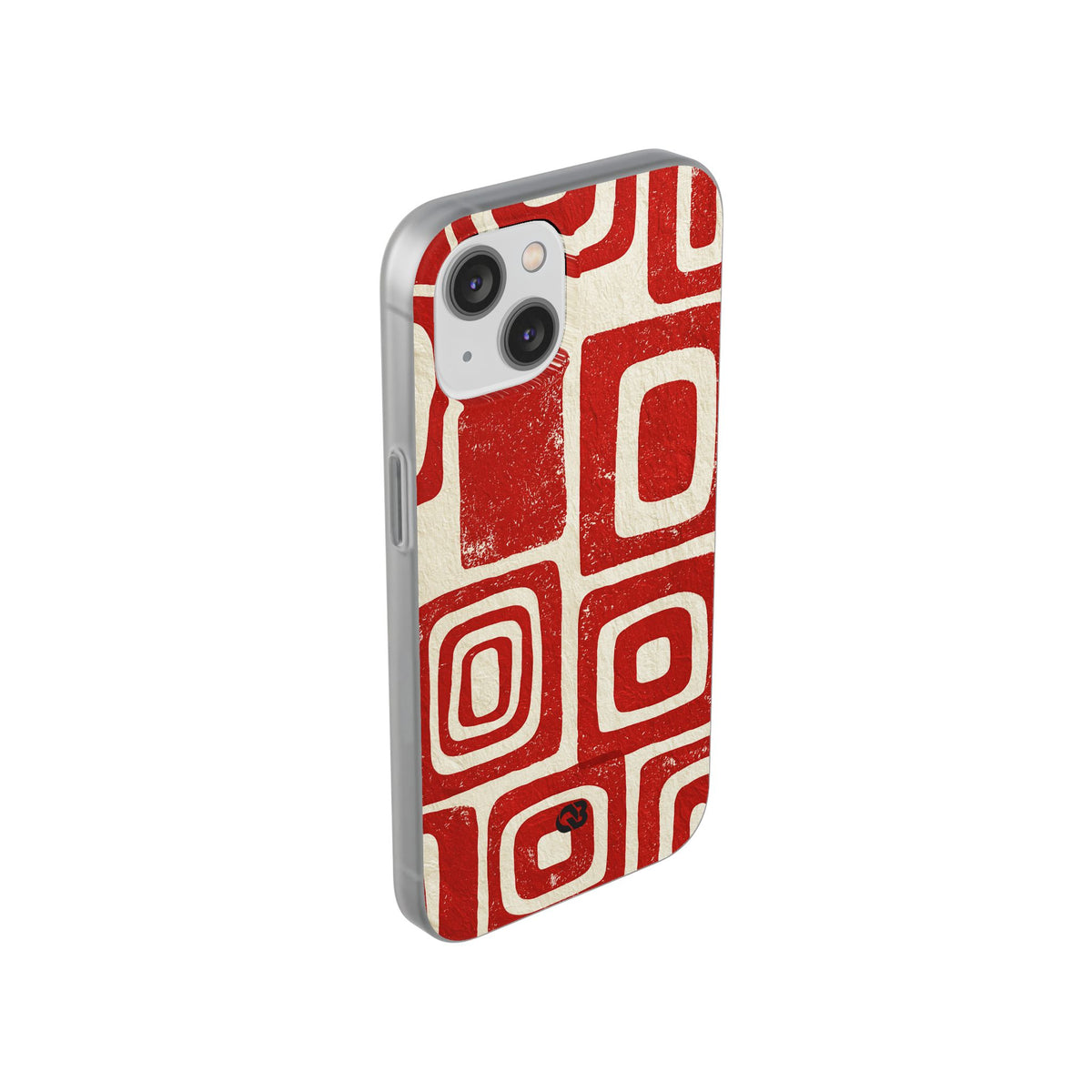 Vermilion Block Motif · Lite Phone Case for iPhone · Red