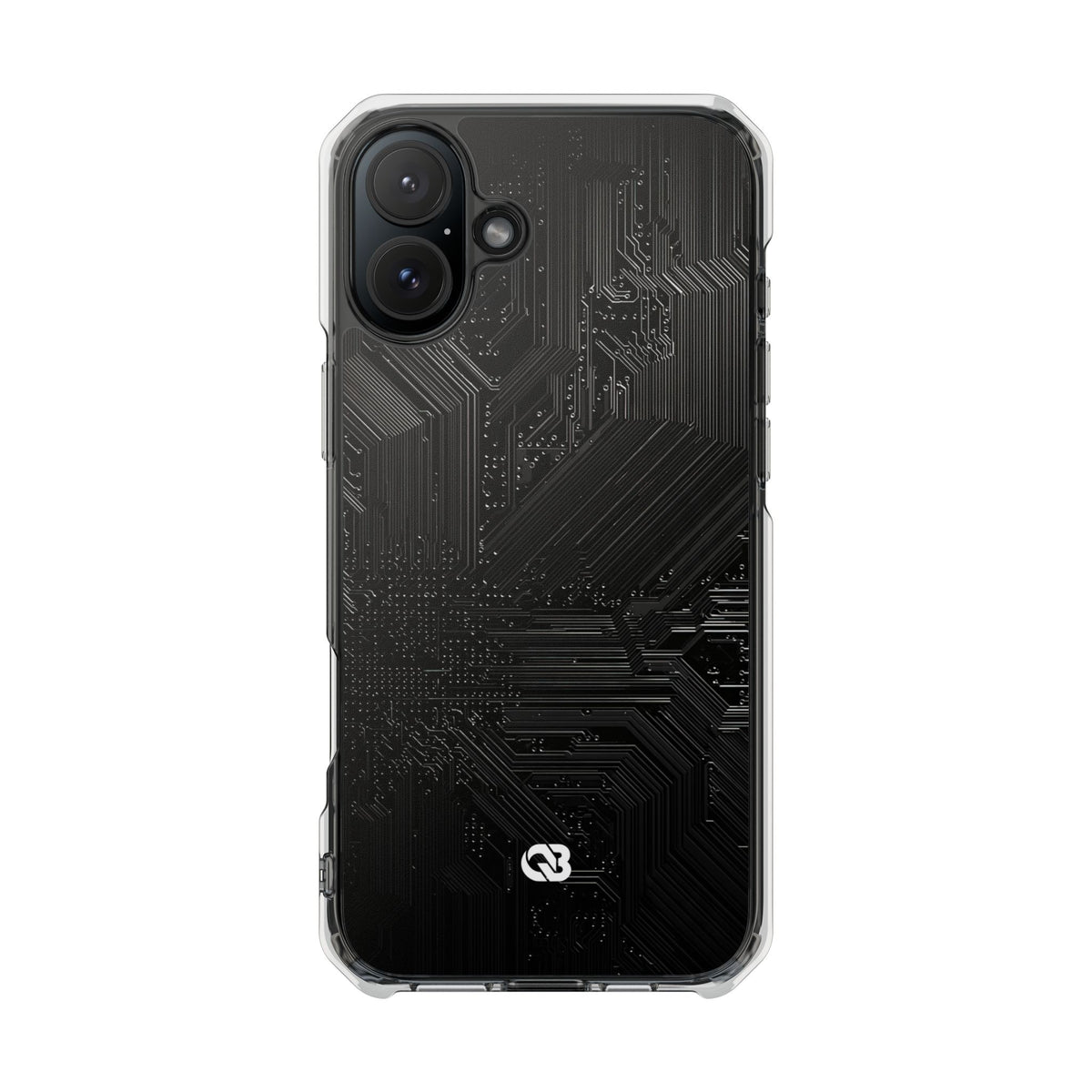 Obsidian Circuitry · Clear Impact Magnetic Phone Case for iPhone · Black