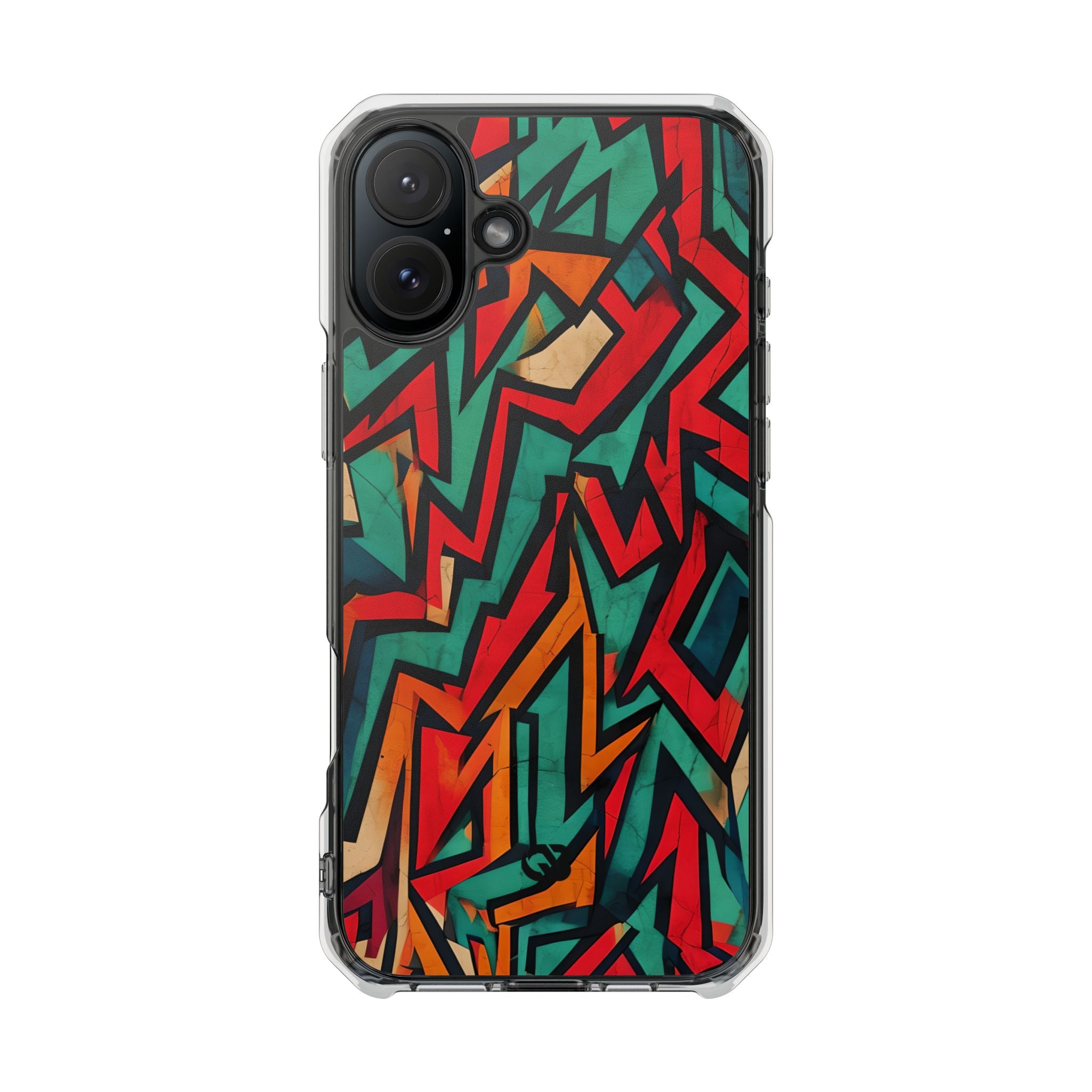 Jagged Teal Static · Impact Phone Case for iPhone · Magsafe