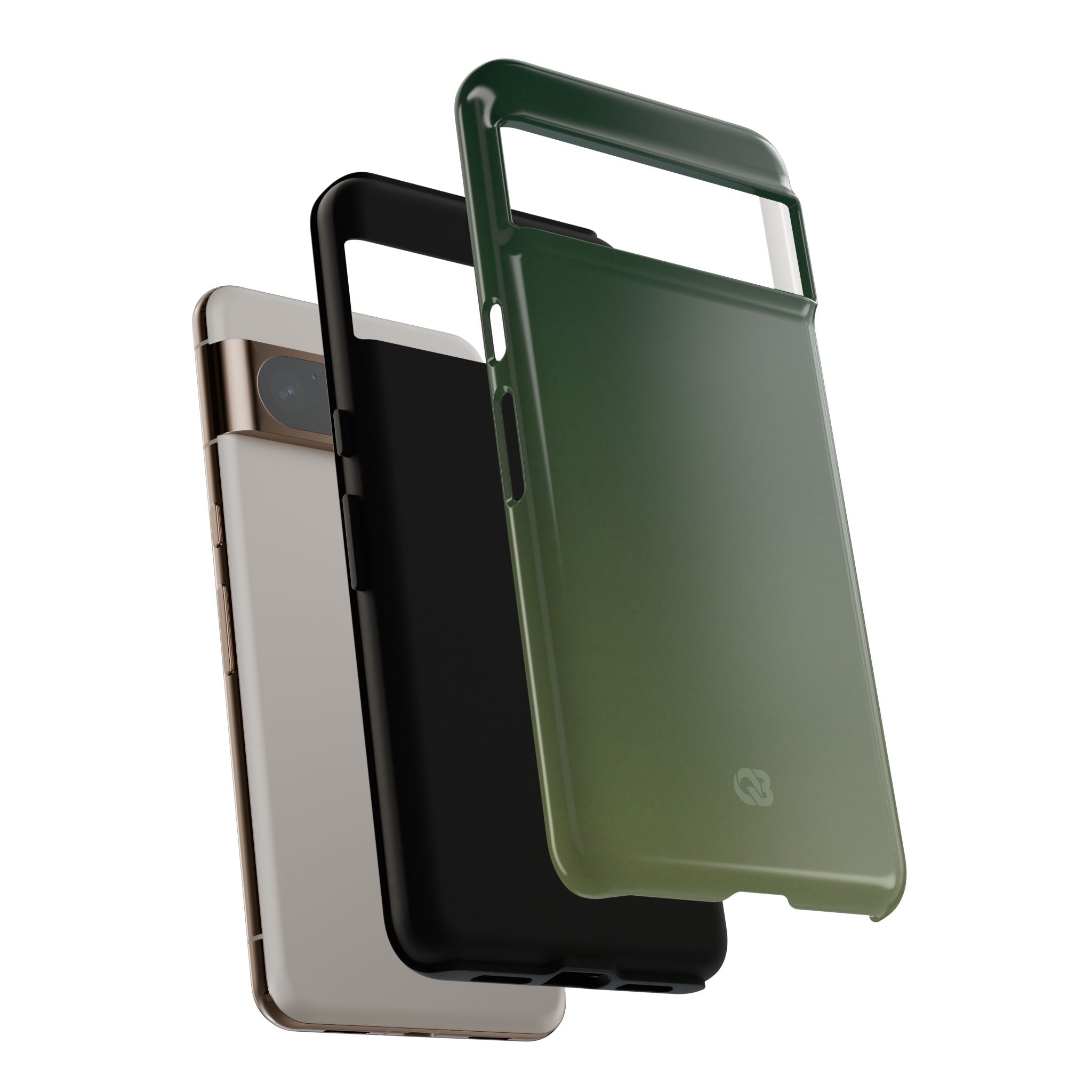 Green Tough Phone Case for Google Pixel - Shadow Moss Grain