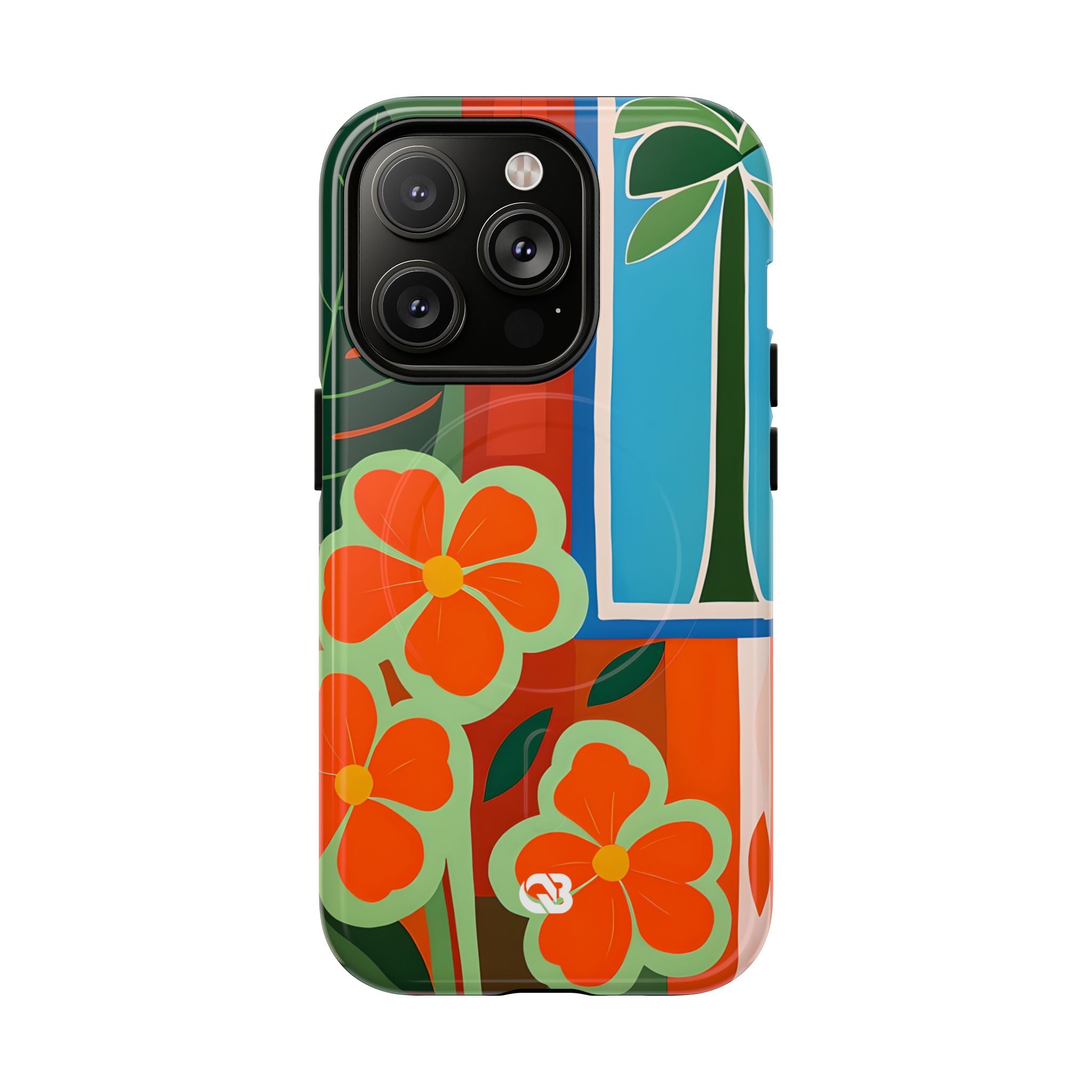 Vivid Jungle Collage · Tough+ Coque de téléphone pour iPhone · MagSafe