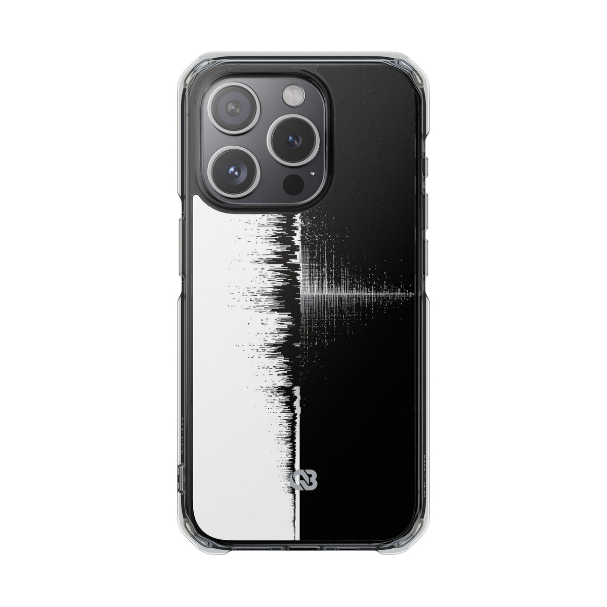 Black Impact MagSafe Phone Case for iPhone - Static Signal Split