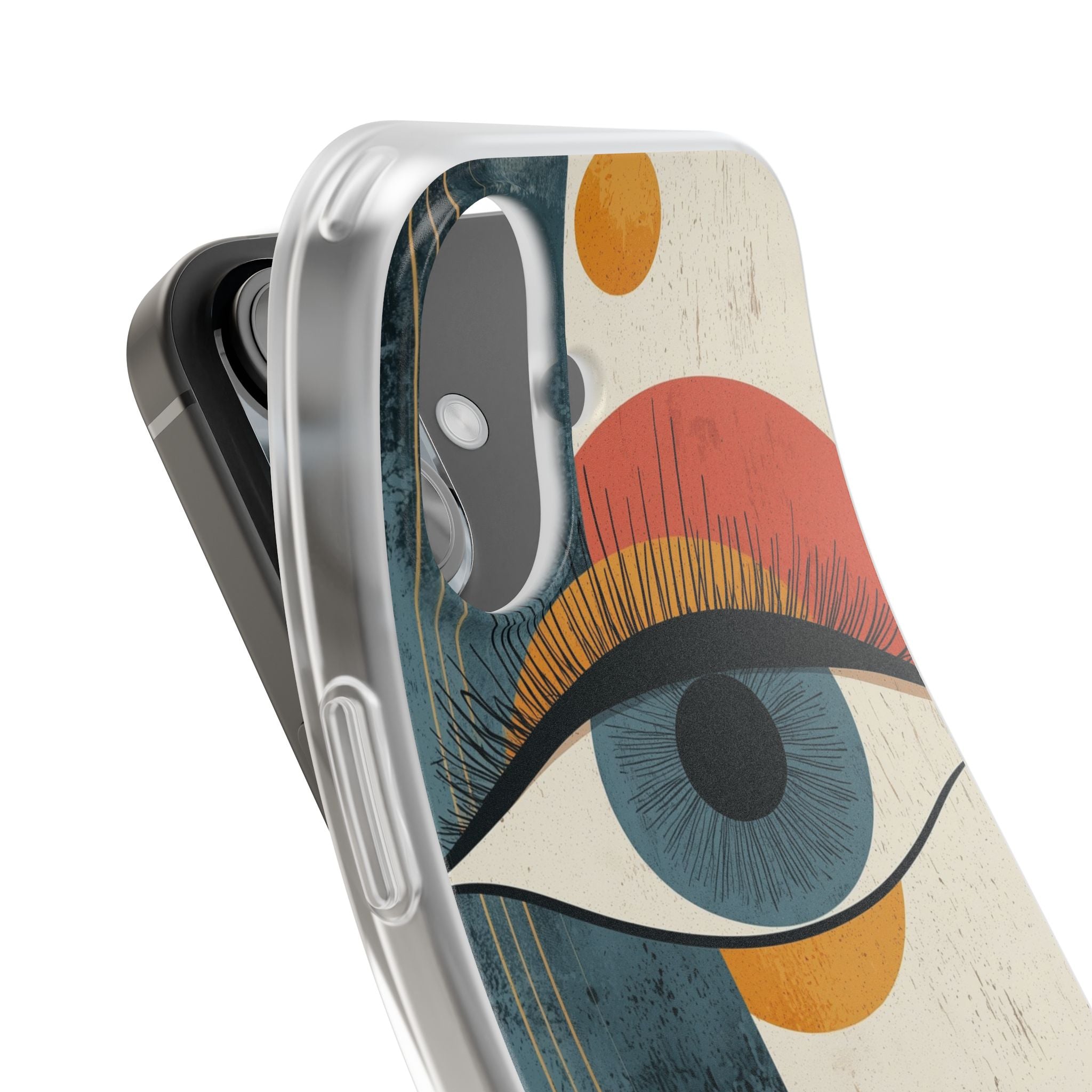 Distressed Azure Ocular · Soft Phone Case for iPhone