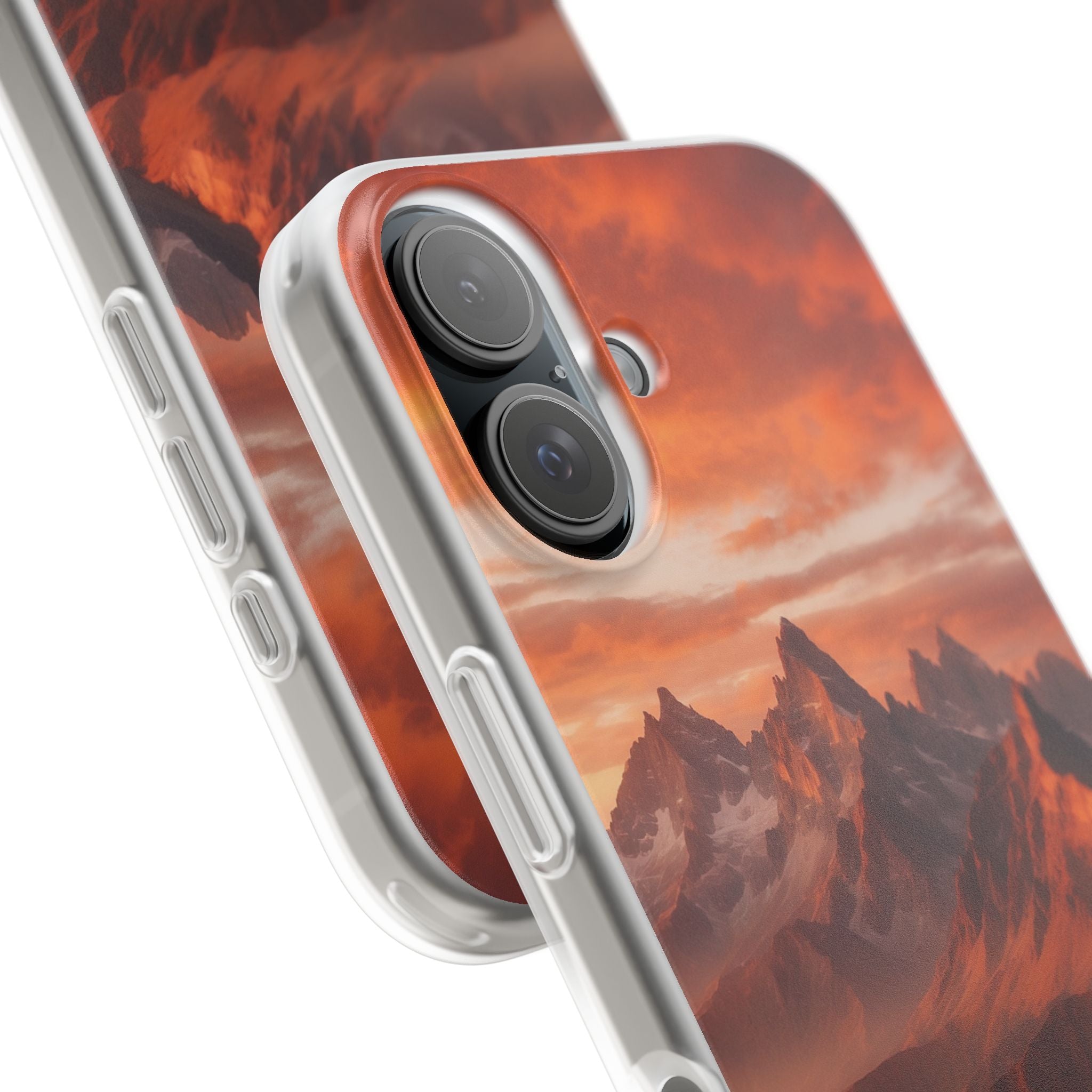 Jagged Glow iPhone 16 -pehmustekotelo